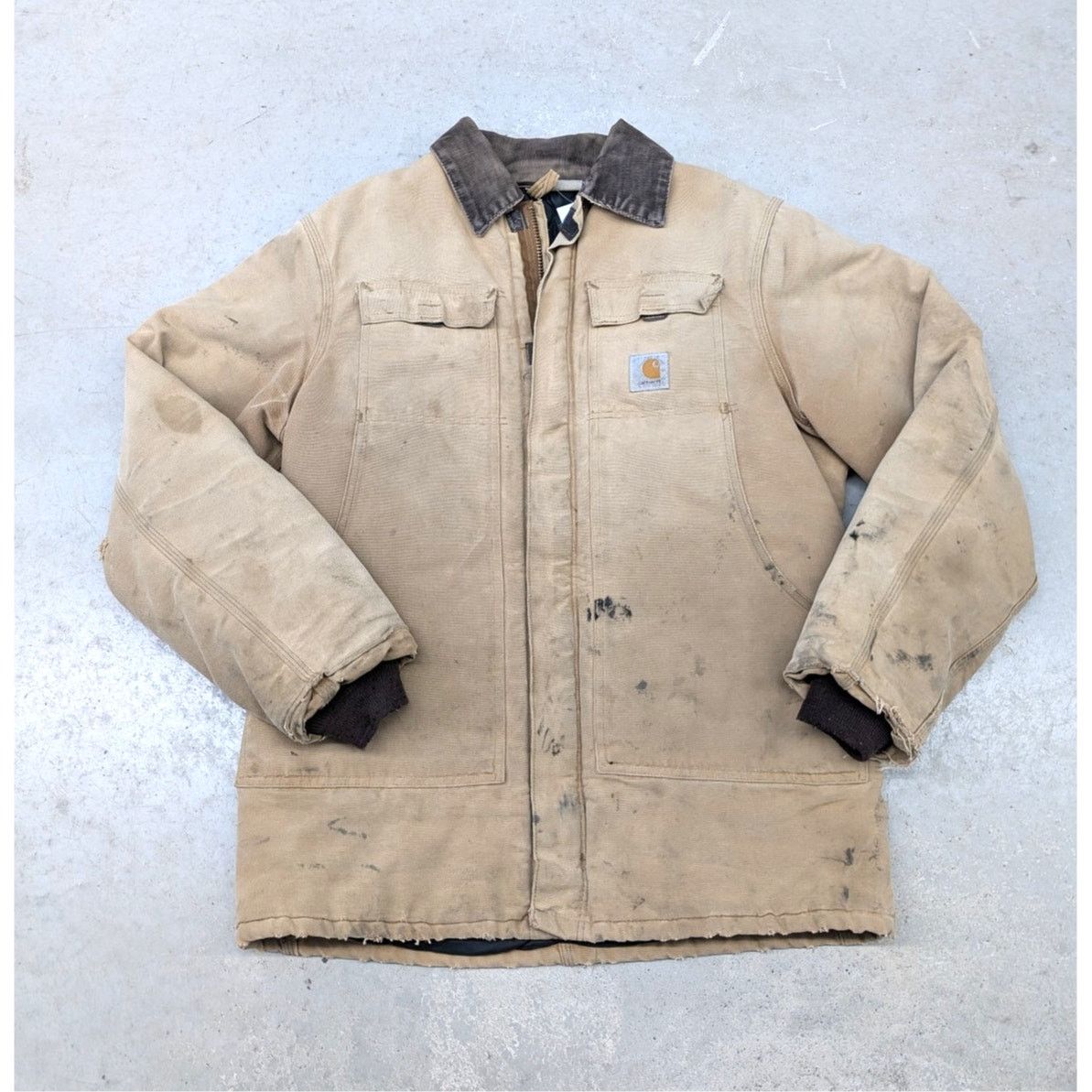 Carhartt × Vintage Vintage Made USA Carhartt 421 Work Wear Jacket Lined Size US XL / EU 56 / 4 - 1 Thumbnail
