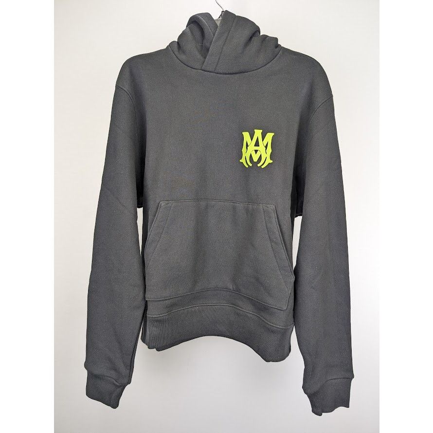 Amiri o1rshd1 Q:4 / MA Logo Hoodie in Black/Lime Size US M / EU 48-50 / 2 - 4 Thumbnail