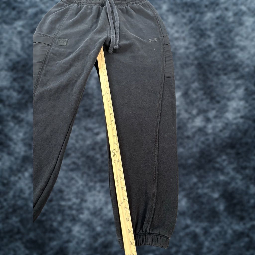 Under Armour Under Armour Project Rock Jogger Pants Women's L Black Fleece Tapered Sweatpants Size 36" / US 14 / IT 50 - 1 Thumbnail