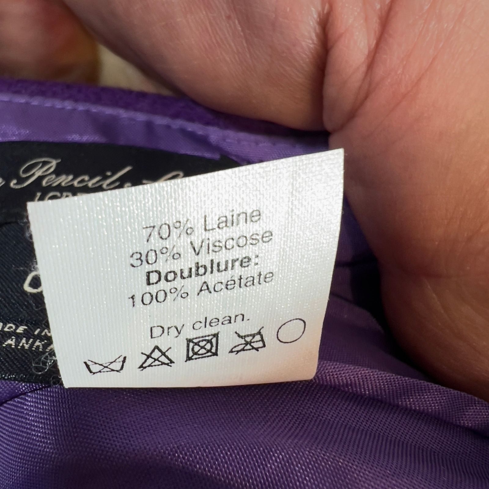 J.Crew J Crew The Pencil Skirt 0 Above Knee Wool Blend Purple Lined Size 25" / US 0 / IT 36 - 13 Thumbnail