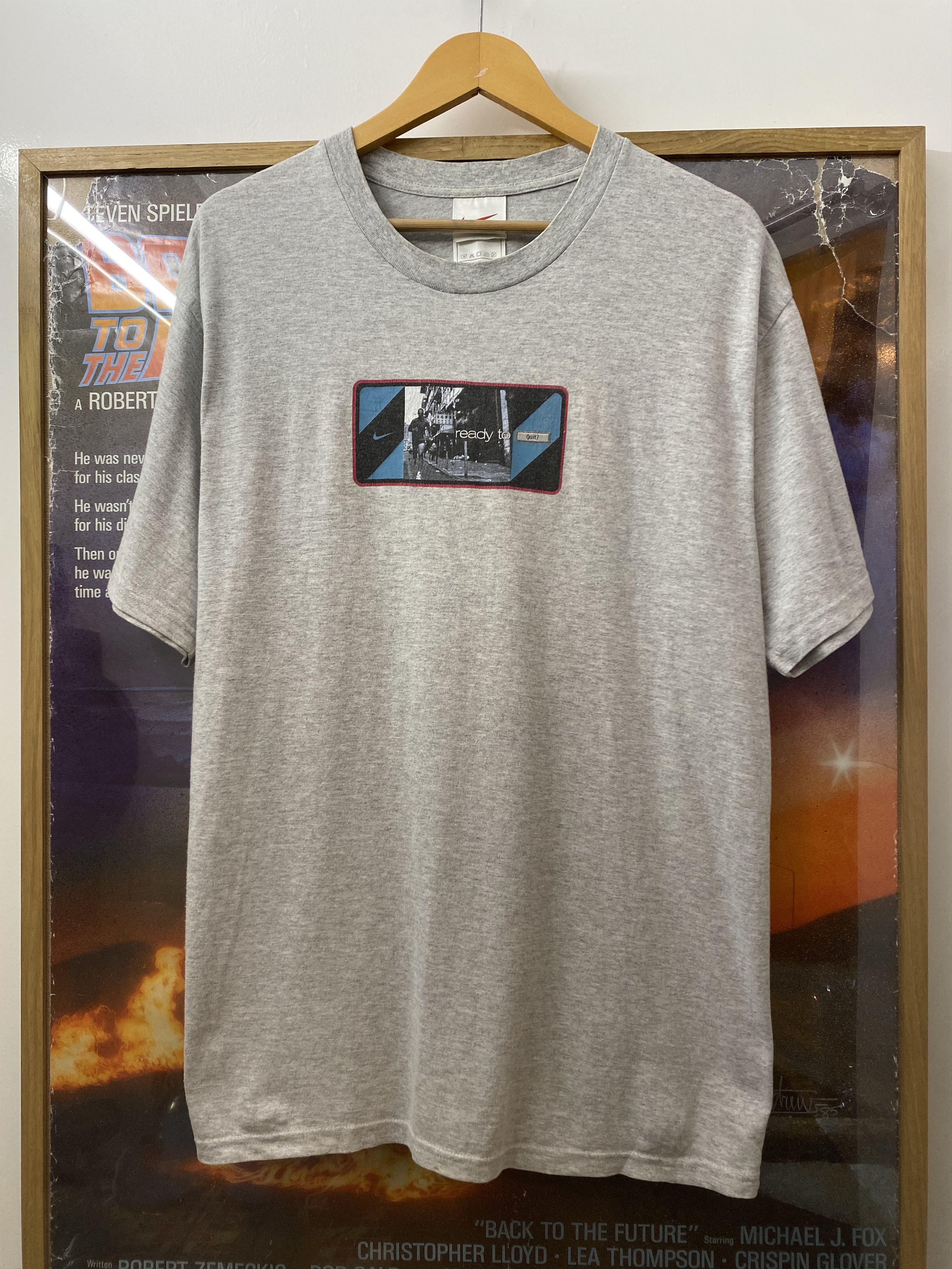 Nike 00s Nike Never Ready To Quit Running Graphic T Shirt Size US L / EU 52-54 / 3 - 1 Thumbnail