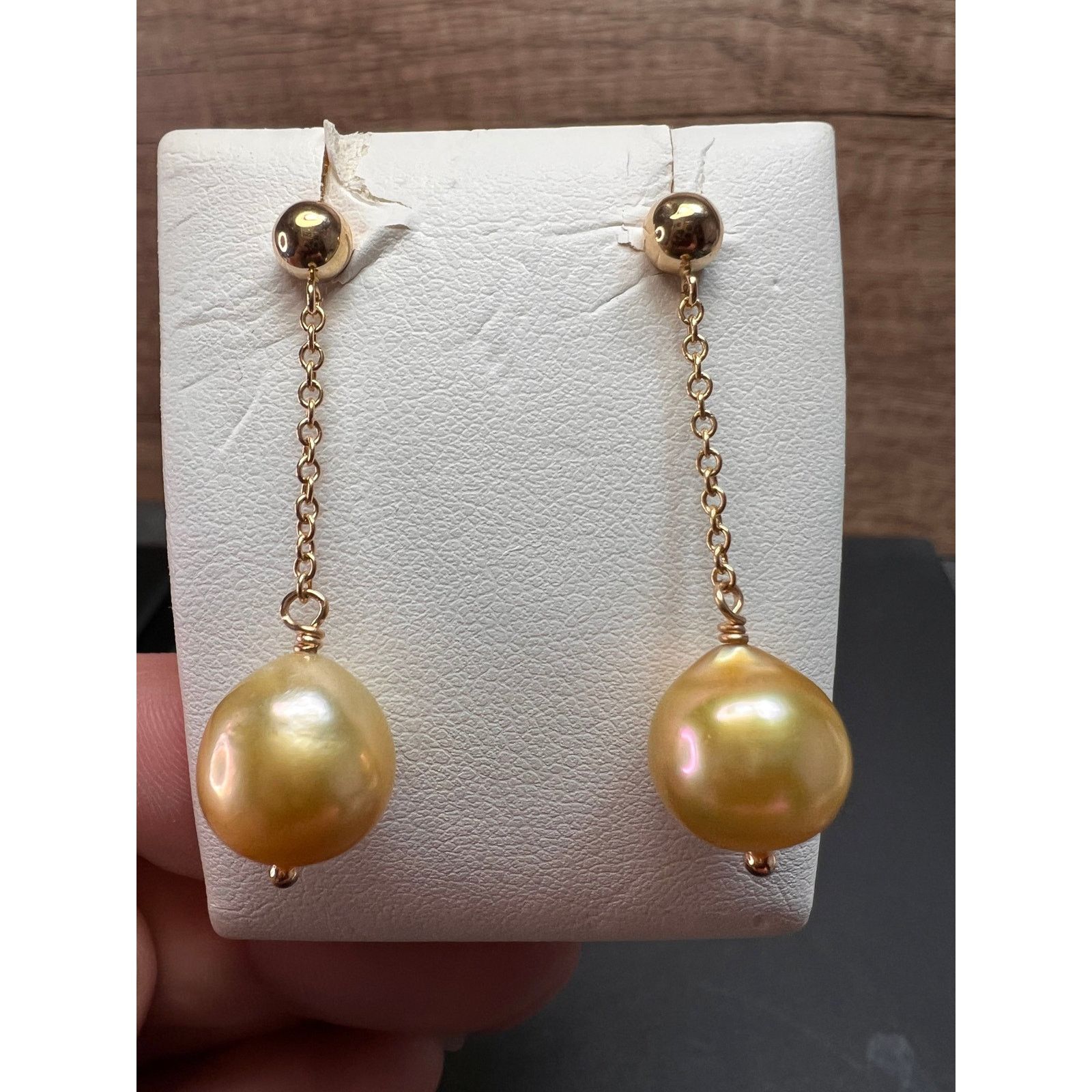 Other 14k yellow gold South Seas Pearl dangle earrings Size ONE SIZE - 11 Thumbnail
