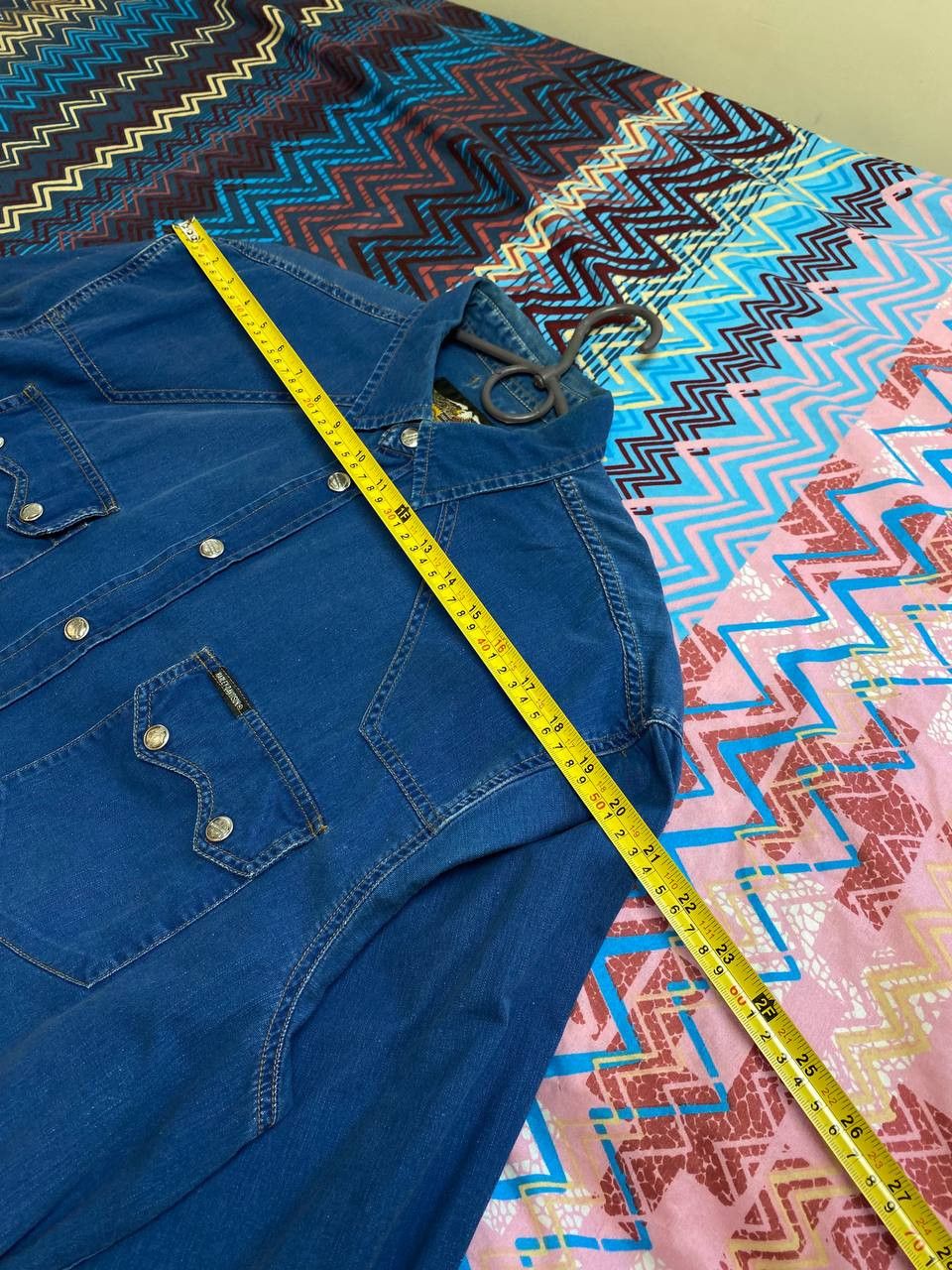 Harley Davidson × Vintage Japan JEANING GARAGE Cowboy Style Denim Shirt Size US XL / EU 56 / 4 - 7 Thumbnail
