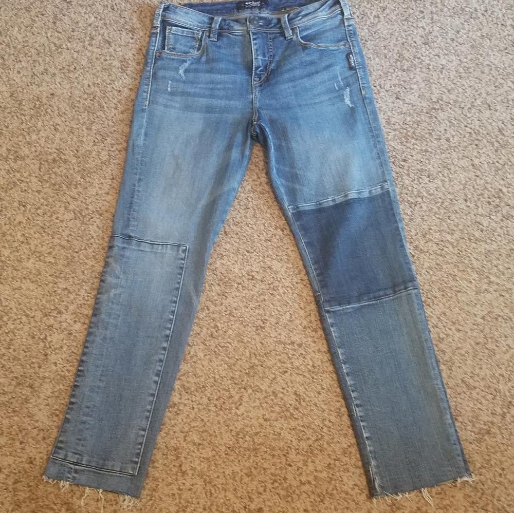 Designer Silver Izzy Ankle Slim Cropped Jean's 28X27 Size 28" / US 6 / IT 42 - 2 Thumbnail