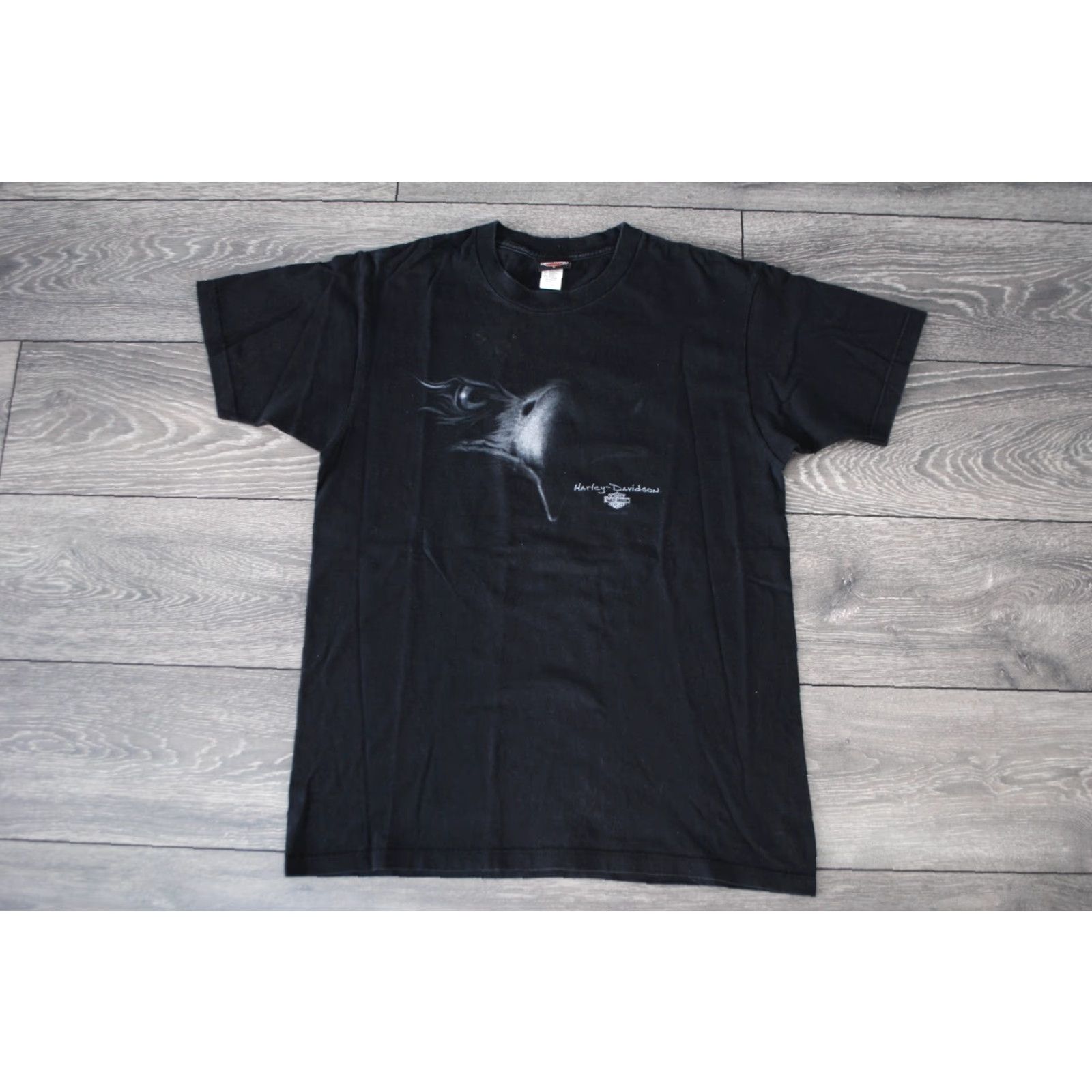 Harley Davidson VINTAGE Harley-Davidson T-shirt EAGLE Baltimore Maryland Black Mens Large Size US L / EU 52-54 / 3 - 2 Thumbnail