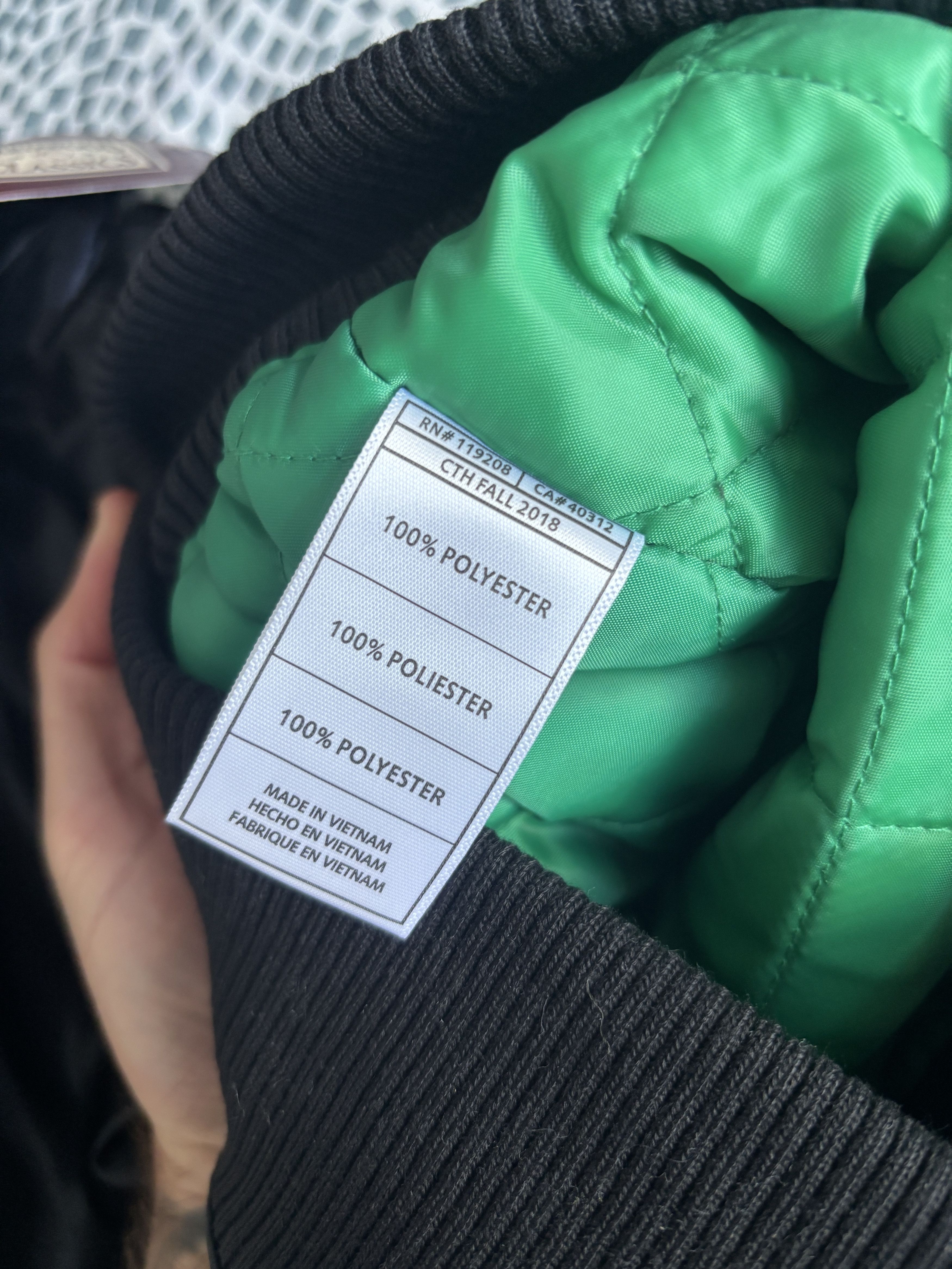 satin jacket NBA boston celtics triple black
