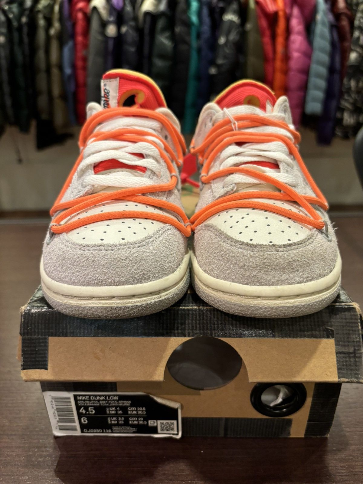 Nike × Off-White Nike Off-White Dunk Lot 31 4.5 Size US 6 / IT 36 - 5 Thumbnail