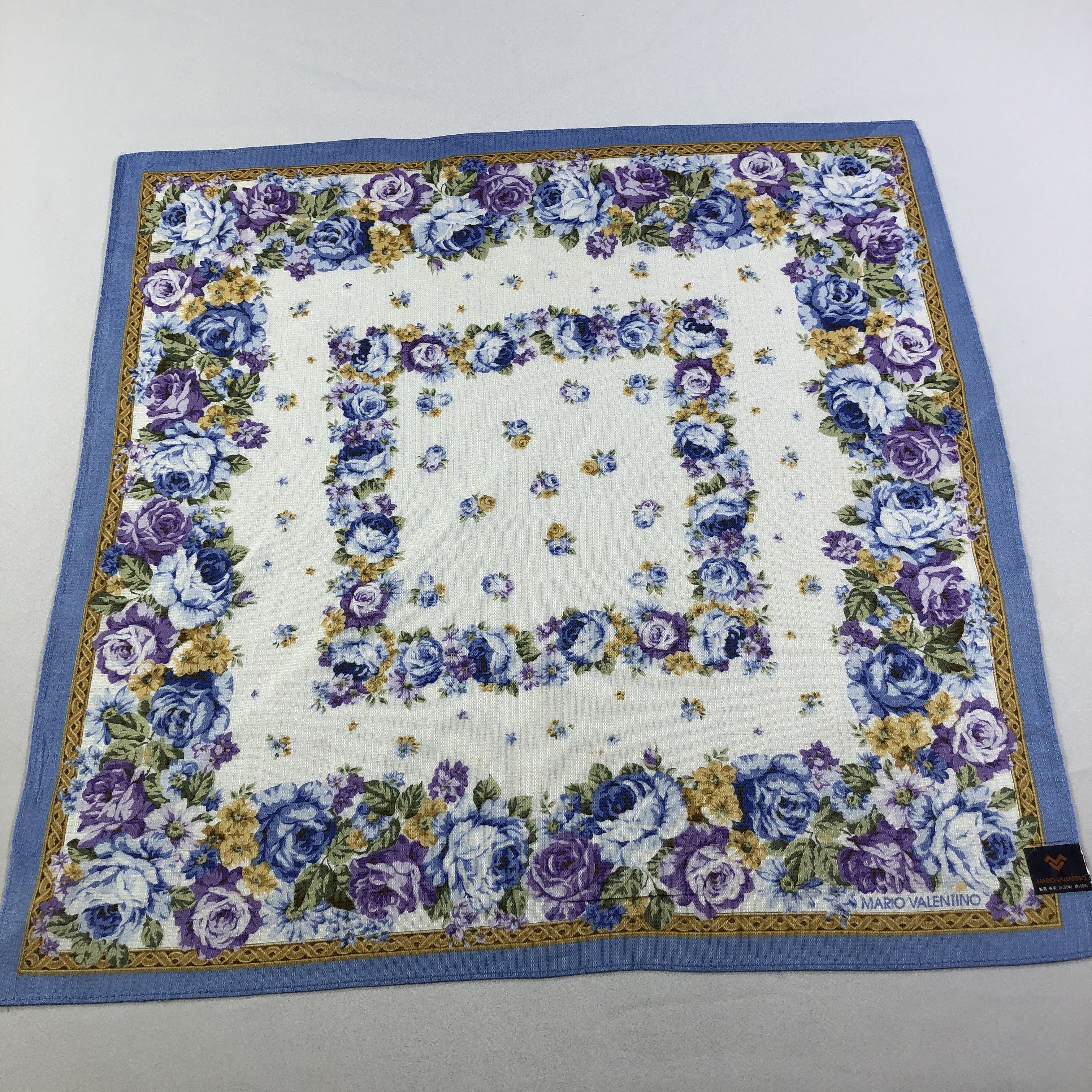 Mario Valentino × Vintage Mario Valentino Handkerchief Neckerchief Bandana H1670 Size ONE SIZE - 2 Thumbnail