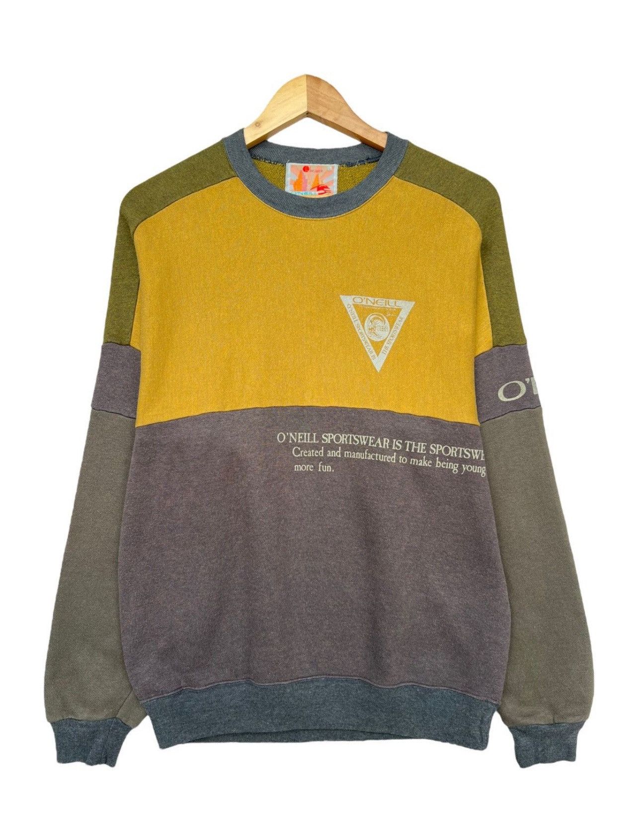 O'Neill × Vintage Vintage 80s Oneill With Friendship Jumper Oneill Sweatshirt Size US S / EU 44-46 / 1 - 1 Thumbnail