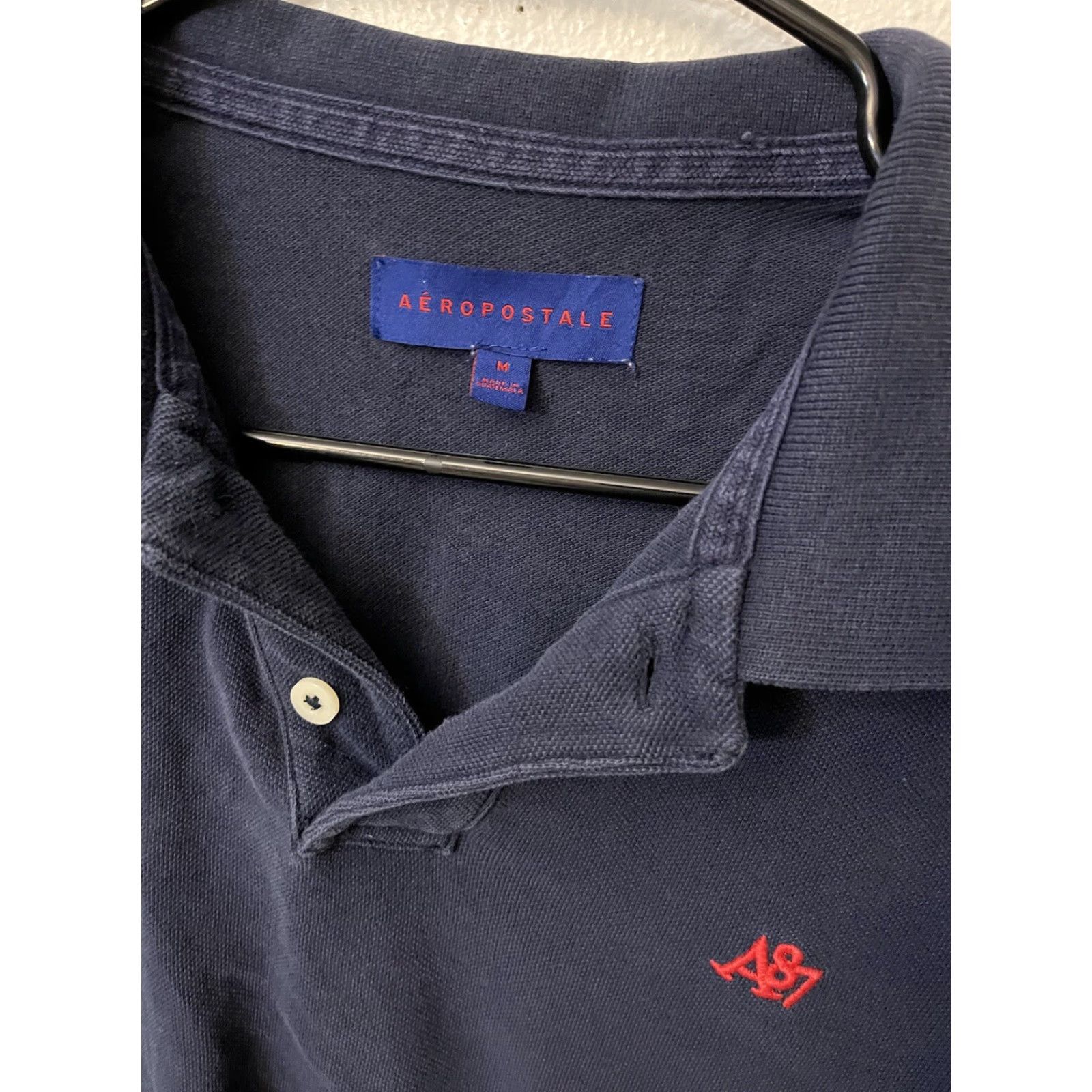 Aeropostale VINTAGE Aeropostale Polo Shirt Mens M Navy Blue Short Sleeve Preppy Collar Casual Size US M / EU 48-50 / 2 - 3 Thumbnail