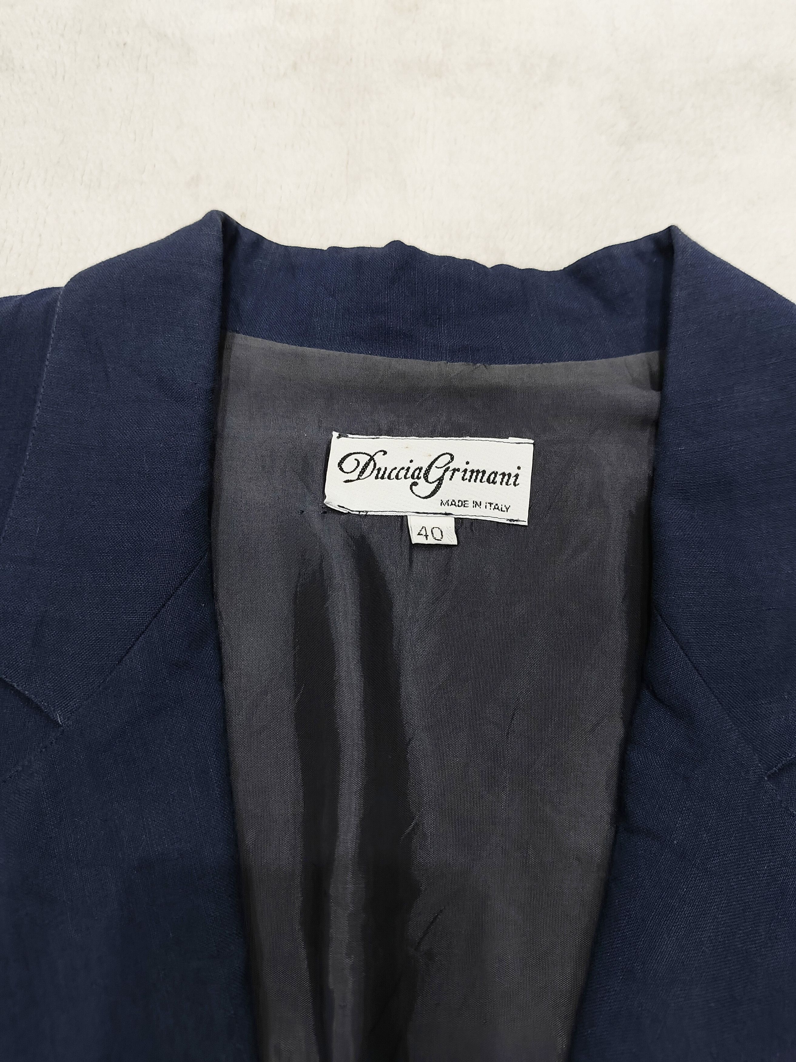 Vintage 80s Duccia Grimani- Archive Italian Linen Utility Blazer Size US L / EU 52-54 / 3 - 5 Thumbnail