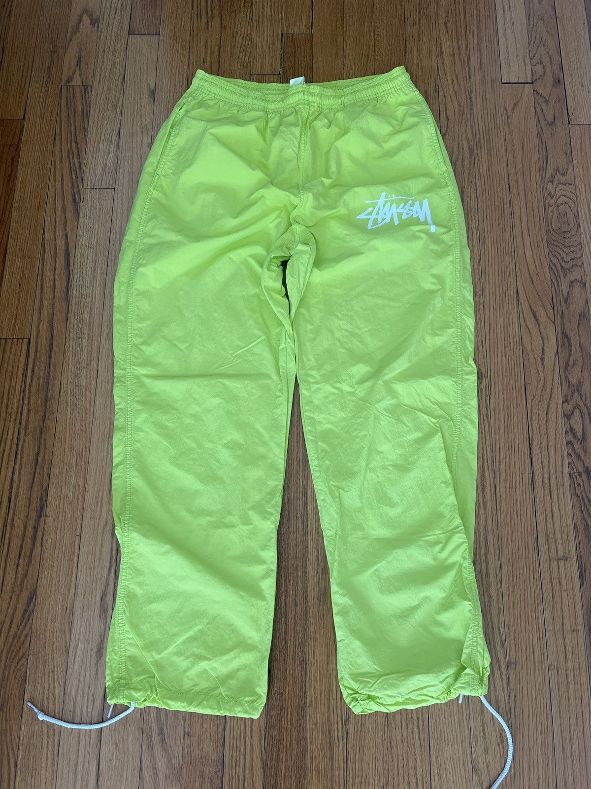 Men's Size XL Stussy x Nike Beach Pants CT4316-308 Wind Lime