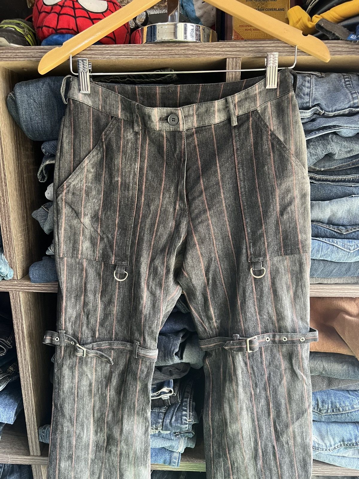If Six Was Nine 🔥Sun Faded Caravan Punk Seditionaries Bondage Pant Size US 28 / EU 44 - 4 Thumbnail