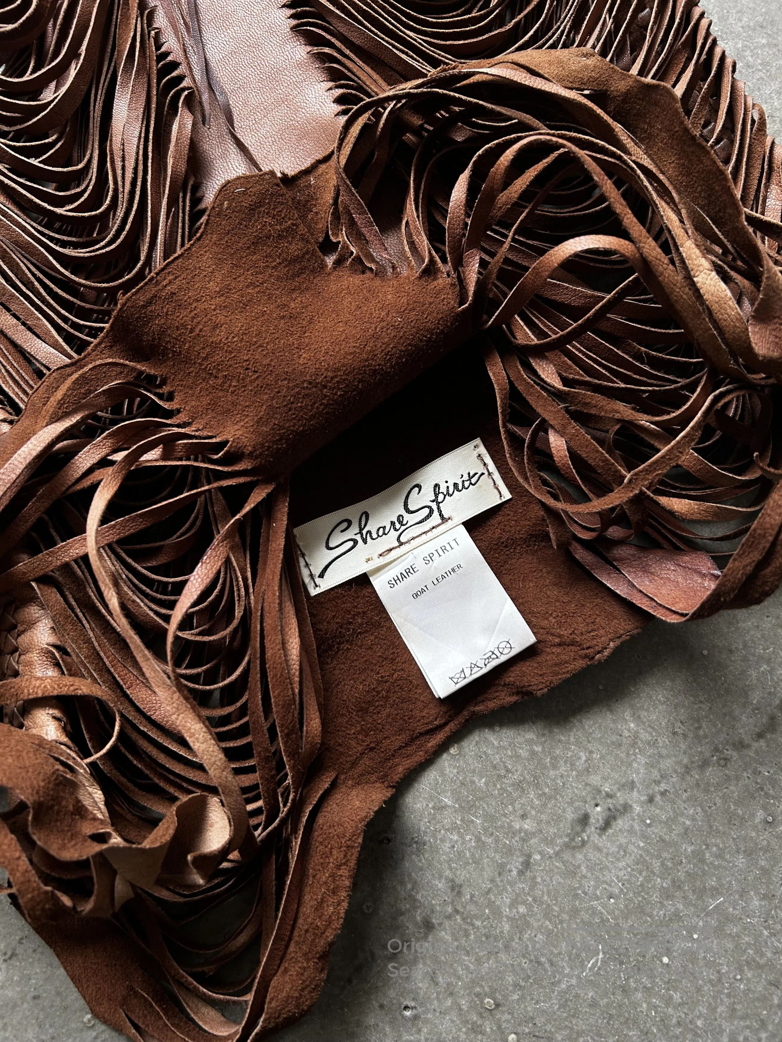Share Spirit Homme SHARE SPIRIT Amber Hollow-Out Goat Leather Vest. Size US S / EU 44-46 / 1 - 6 Thumbnail