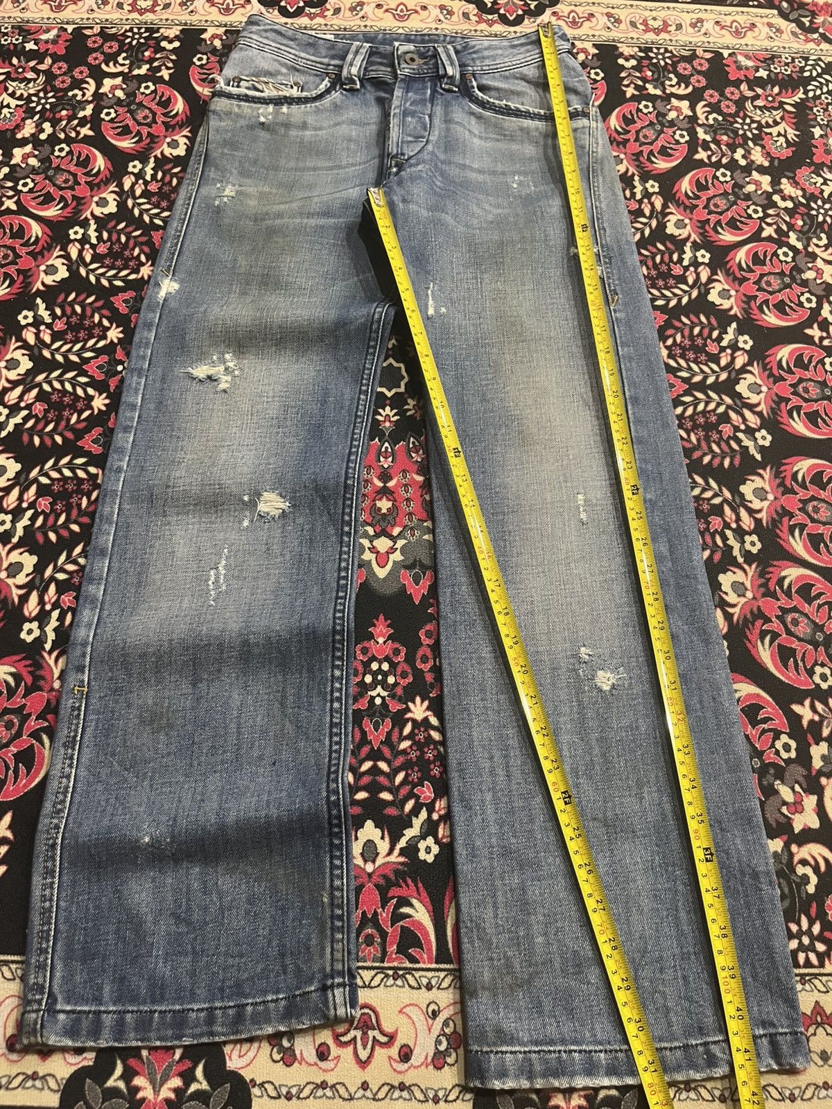 Diesel ⚡️Loose Leg⚡️Vintage Diesel Busky Buttonfly Distressed Jeans Size US 28 / EU 44 - 14 Thumbnail