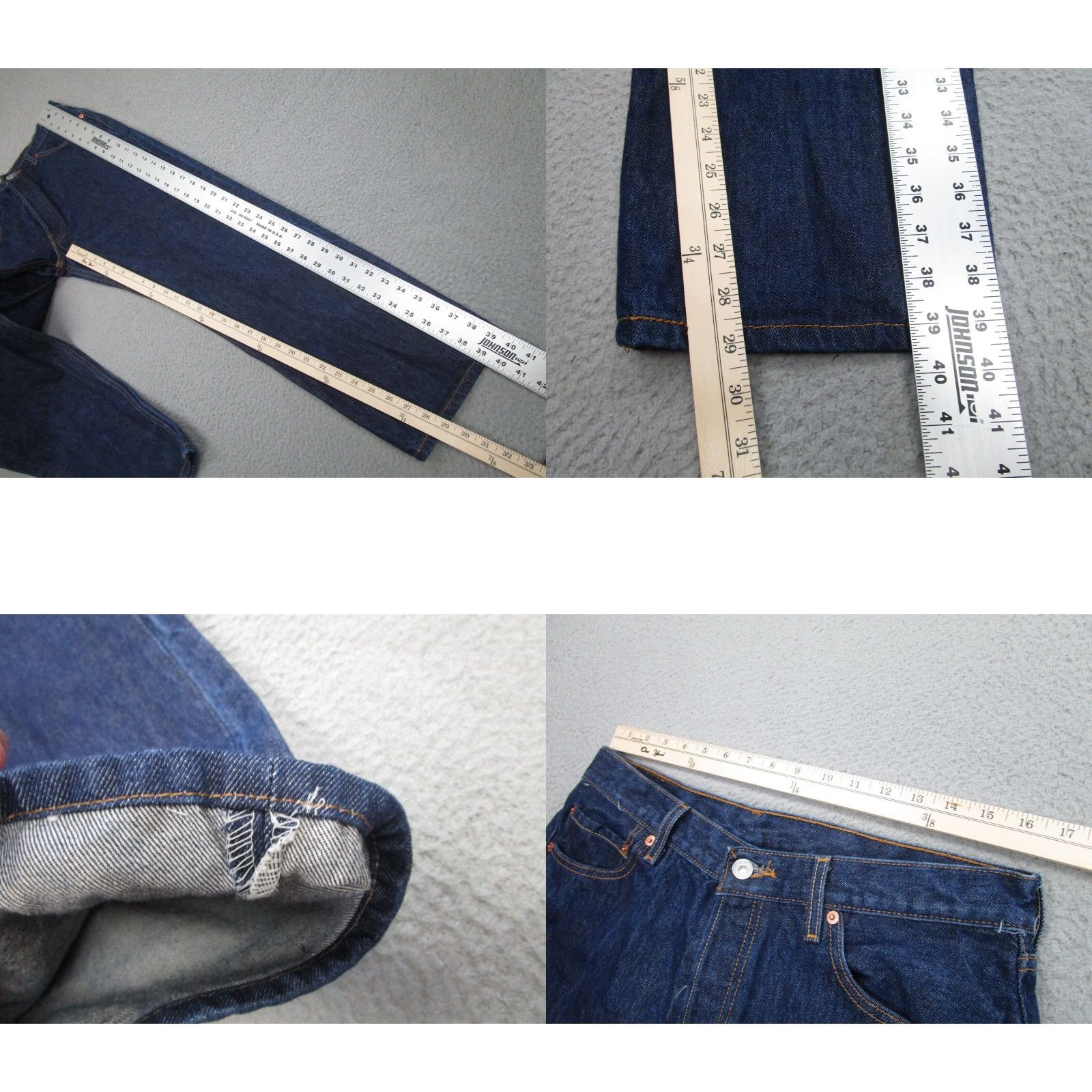 Levi's VINTAGE Levi's 501 Jeans Blue Denim Mid Rise Straight Fit Mens 33x30 Size US 33 - 2 Thumbnail