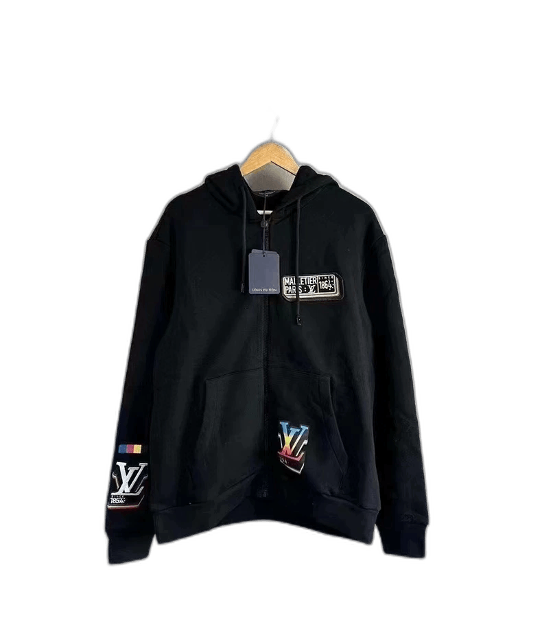 Louis Vuitton Louis Vuitton Black Graffiti Hooded Jacket-2507 Size US S / EU 44-46 / 1 - 1 Thumbnail