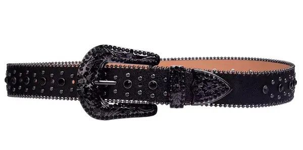 Leather Sachiko x Asai 115 cm Cross Ice Big Logo Y2K PU Leather Belt Size ONE SIZE - 5 Thumbnail