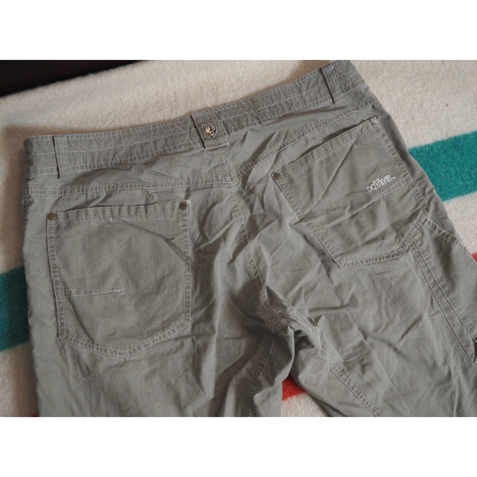 Logo 7 KUHL Revolvr Khaki Beige Outdoor Hiking Pants Mens 36x30 Logo Front Flat Front Canvas Straight Leg Pant Size US 36 / EU 52 - 3 Thumbnail