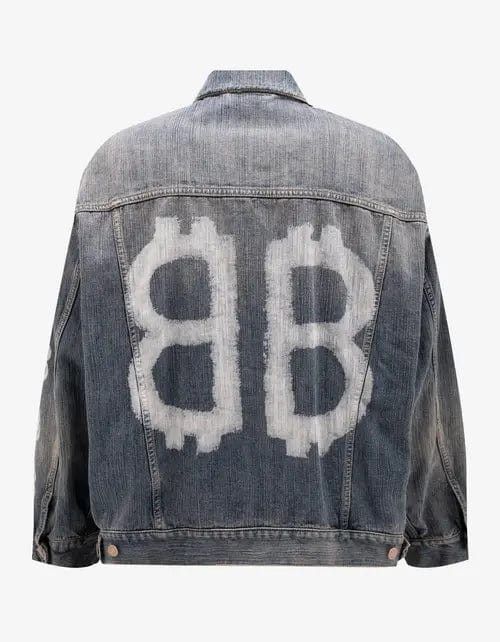 Balenciaga Balenciaga Blue Crypto Large Denim Jacket Size US M / EU 48-50 / 2 - 2 Thumbnail