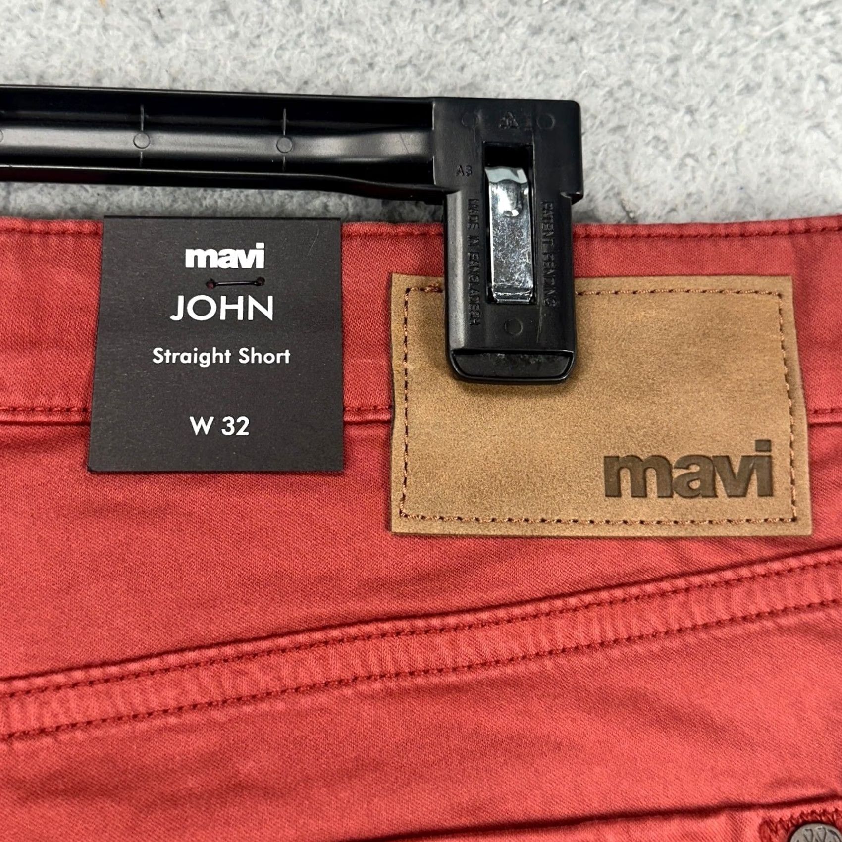 Mavi Mavi John Shorts Mens 32 Red Rose Wood Twill Khakis Stretch Flat Front NEW Size US 32 / EU 48 - 6 Thumbnail