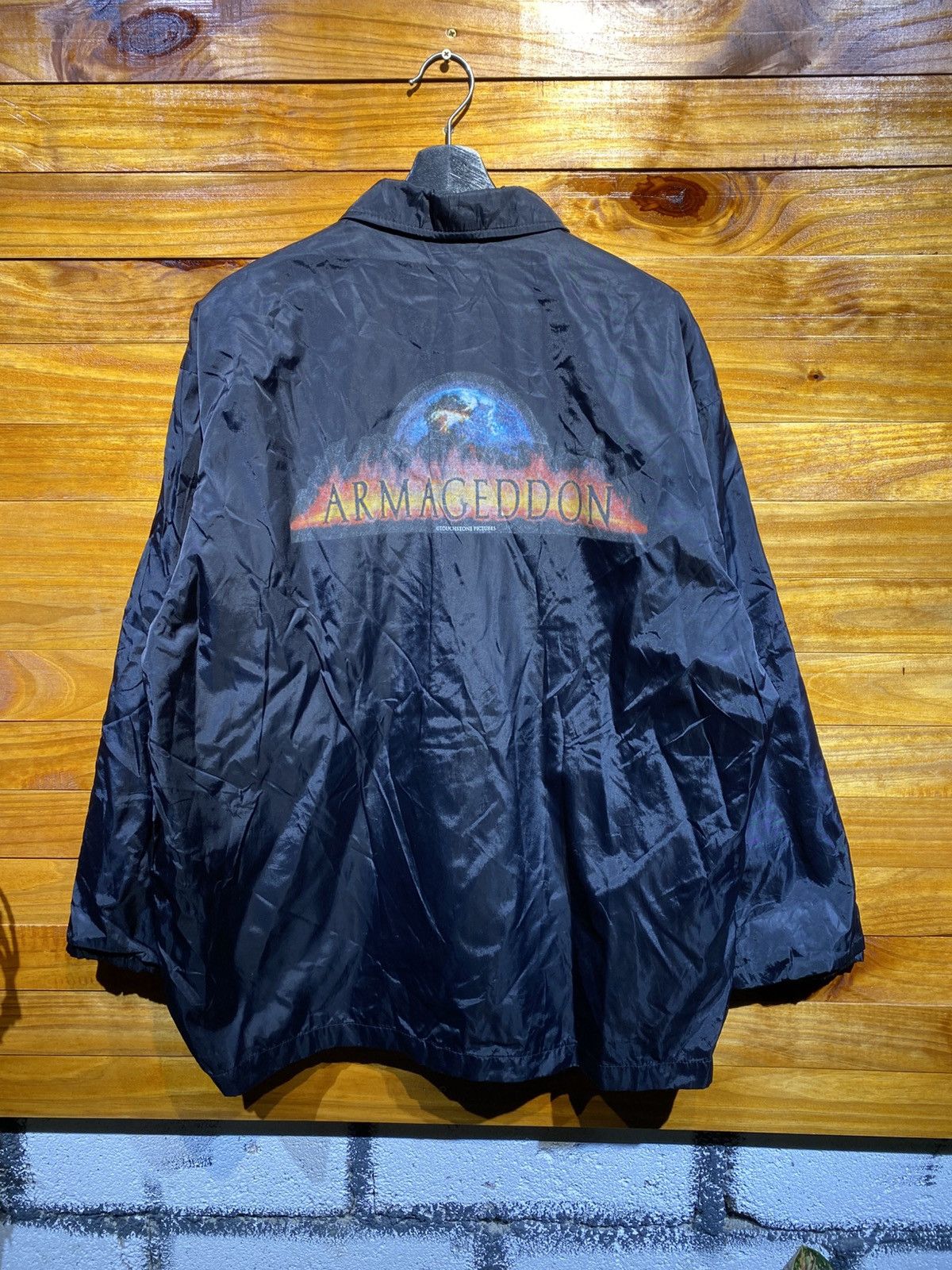 Vintage Vintage 1998 Armageddon Movie Promo Coach Jacket Black Size US L / EU 52-54 / 3 - 3 Thumbnail