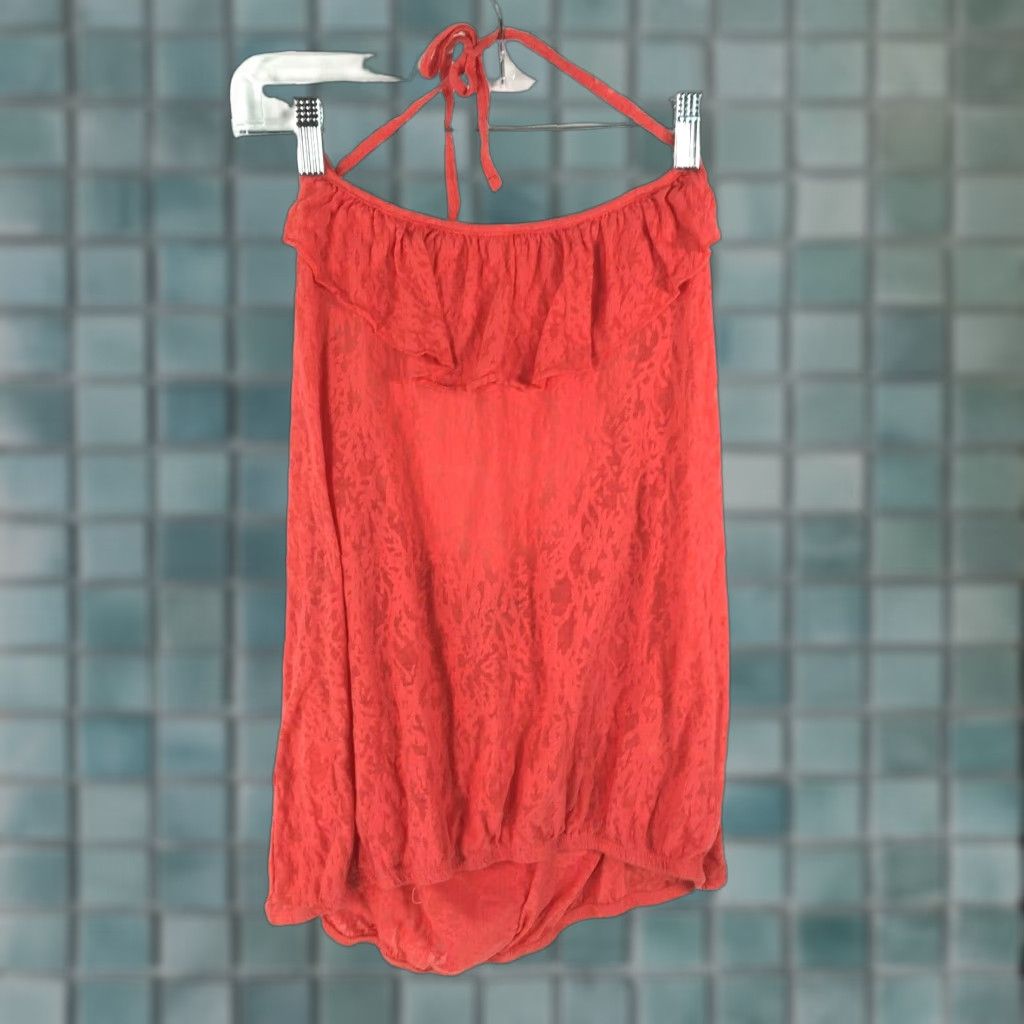 Vintage VINTAGE Vanity Halter Tank Top Women Casual XL Orange Boho Sleeveless Regular Size XL / US 12-14 / IT 48-50 - 1 Thumbnail