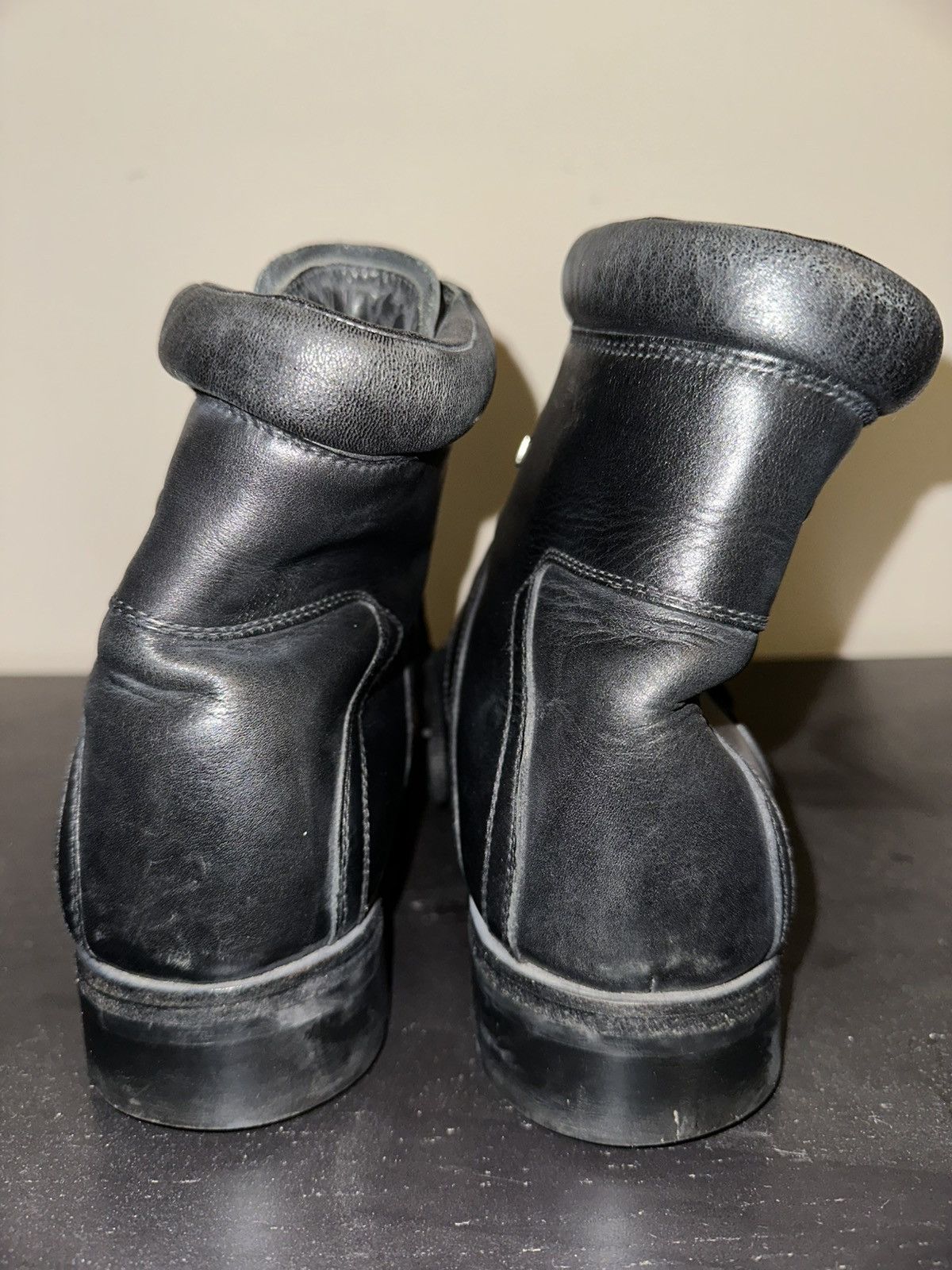 Prada Vintage Men’s Prada Boots Black/Silver 2007 Size 10 Size US 10 / EU 43 - 2 Thumbnail