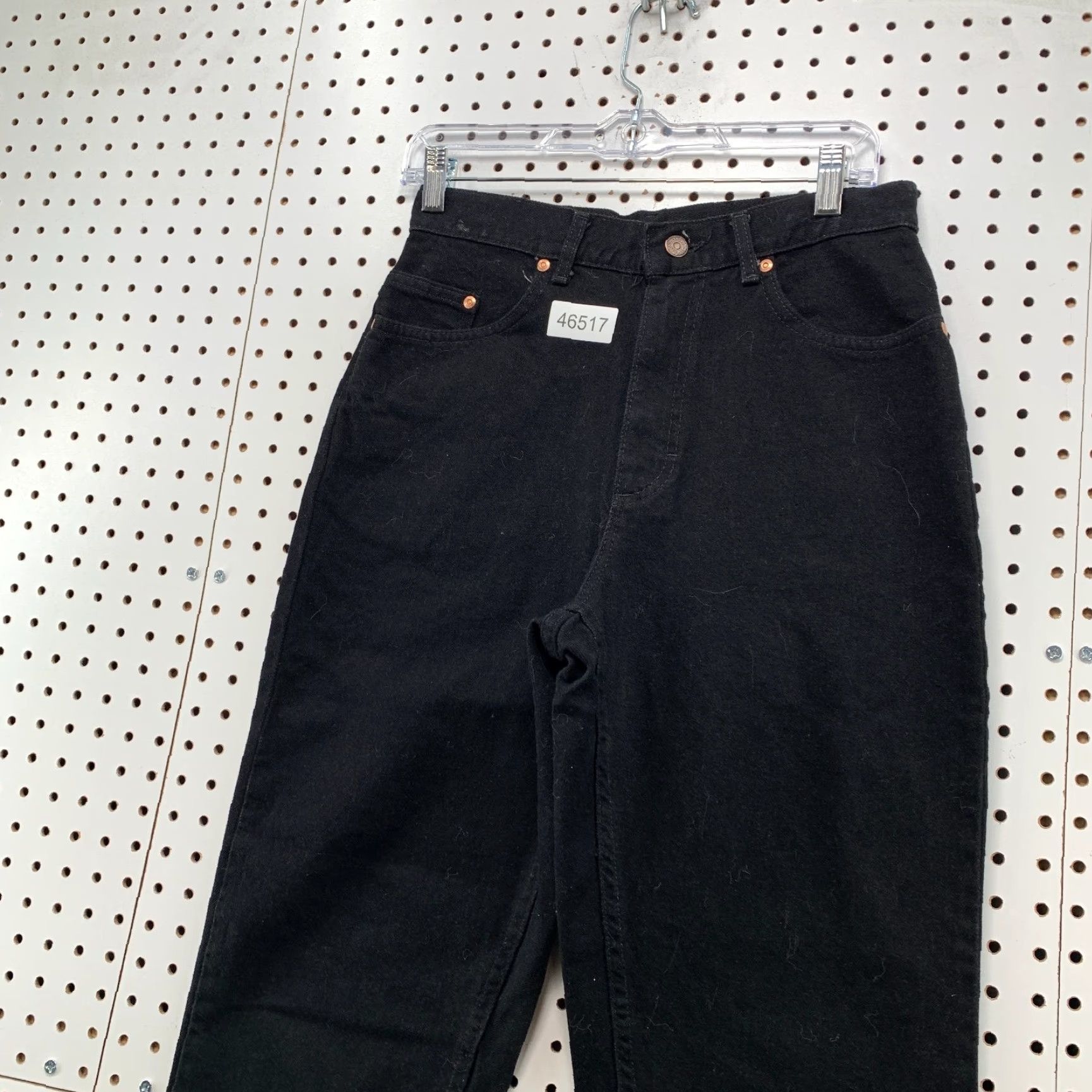 Lee VINTAGE Lee Jeans Womens Juniors Size 11 Tapered 28x29 Black Denim USA Made Size 32" / US 10 / IT 46 - 5 Thumbnail