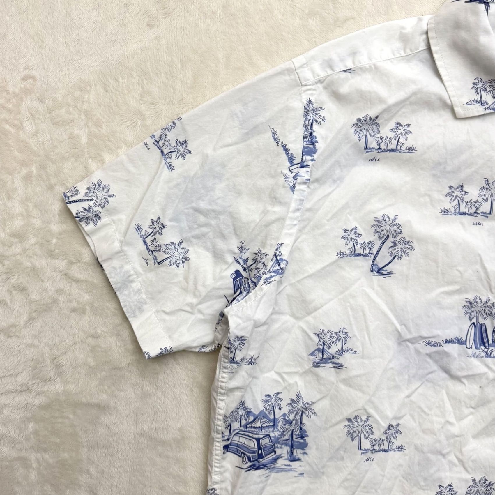 Brooks Brothers VINTAGE Brooks Brothers Shirt Mens XL White Blue Hawaiian Beach Print Button Front Size US XL / EU 56 / 4 - 5 Thumbnail