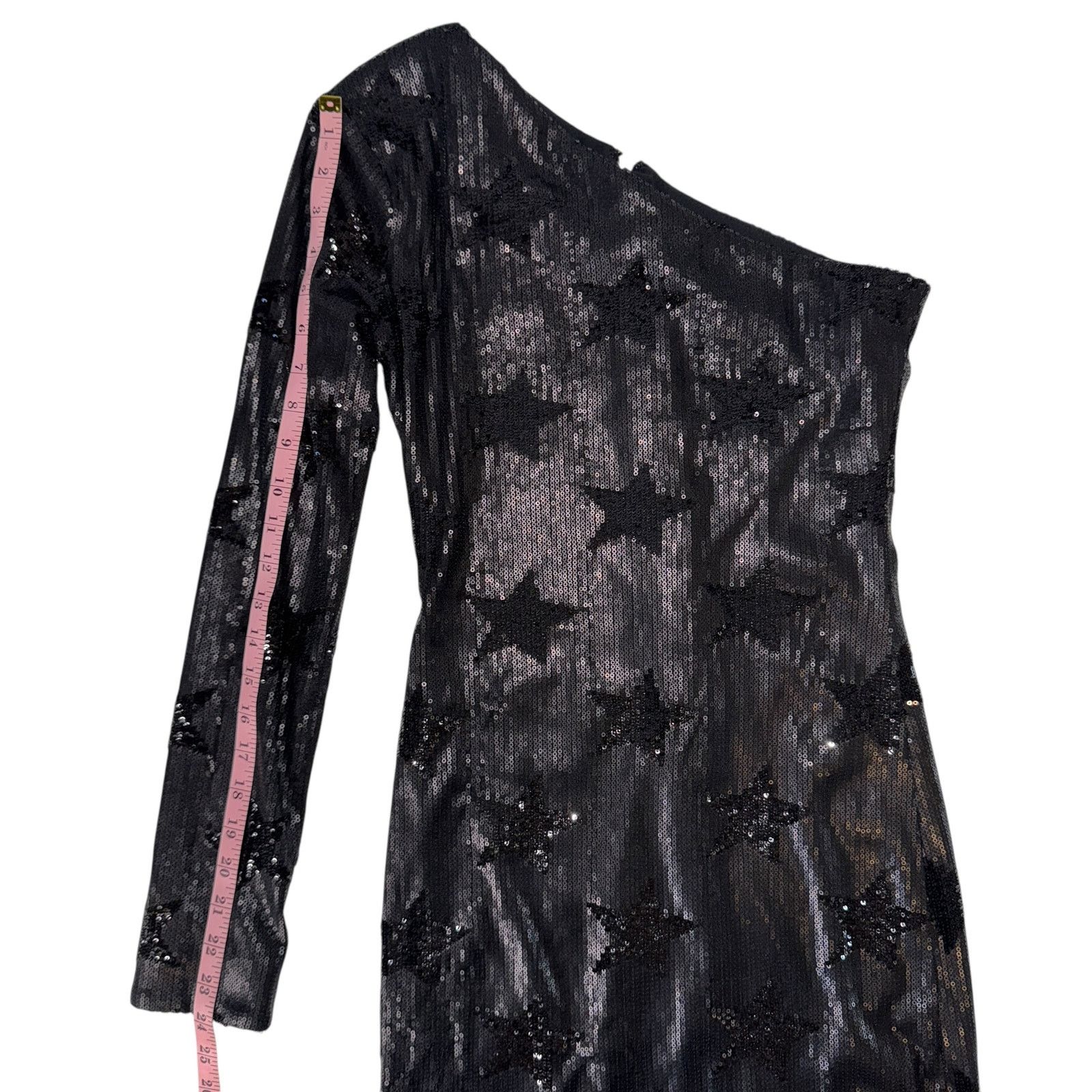 Rta RtA Edie Black One Shoulder Sequin Mini Dress Size 4 Luxury Size S / US 4 / IT 40 - 10 Thumbnail