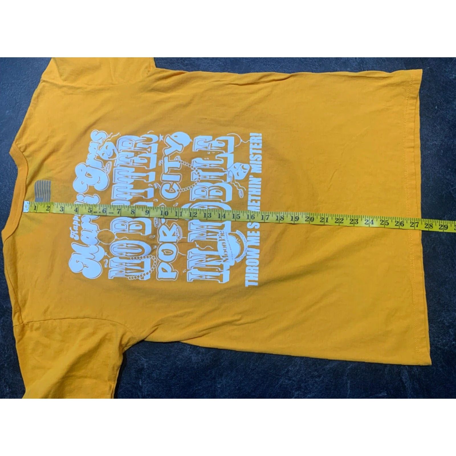 Vintage Gold Mardi Gras Mobile AL Fountain City T-Shirt Mens Medium Size US M / EU 48-50 / 2 - 6 Thumbnail
