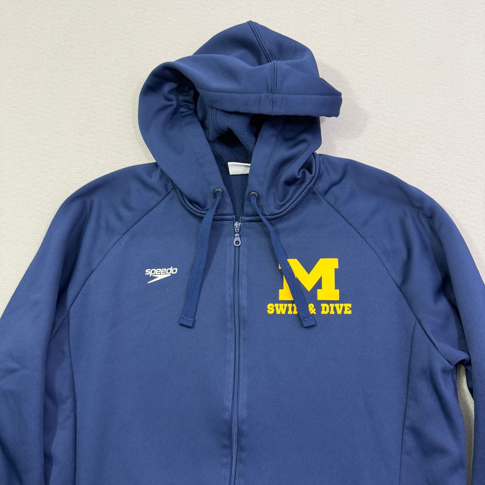 Speedo Vintage Speedo Michigan Wolverines Hoodie Men's Medium Blue Size US M / EU 48-50 / 2 - 2 Thumbnail