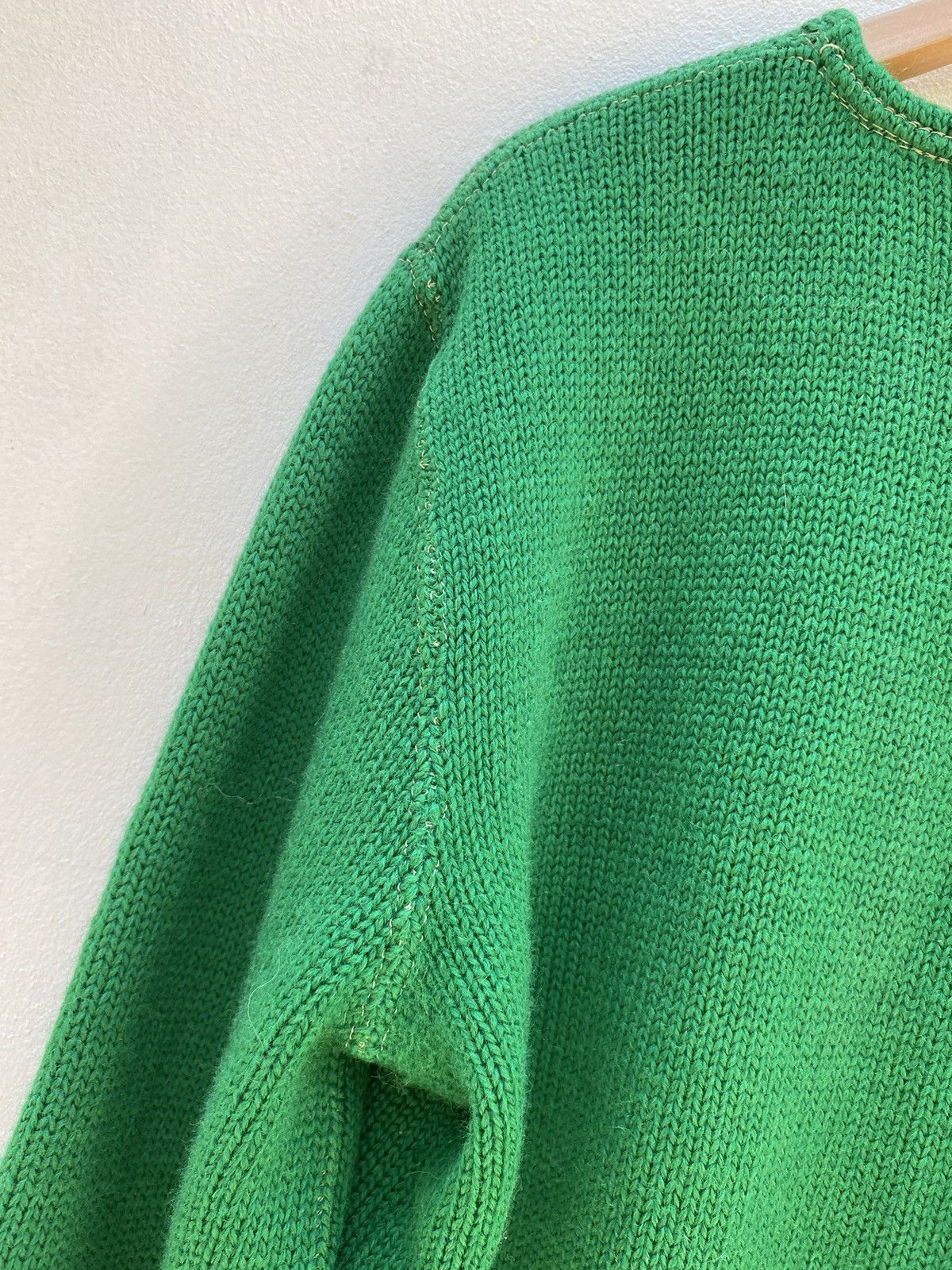 Designer × Vintage Nelson knitting Green Knit Sweater with Front Logo Patch Size M / US 6-8 / IT 42-44 - 22 Thumbnail