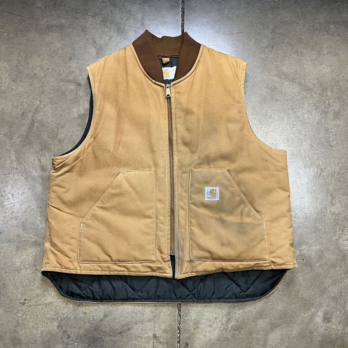 Carhartt × Vintage Vintage 90s Carhartt Vest Workwear Utility Made in USA Boxy Size US XXL / EU 58 / 5 - 8 Thumbnail