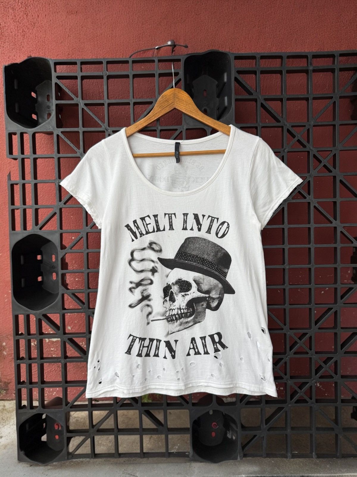 Japanese Brand Emo Grunge Zelos Skull Distressed Shirt Size M / US 6-8 / IT 42-44 - 1 Thumbnail