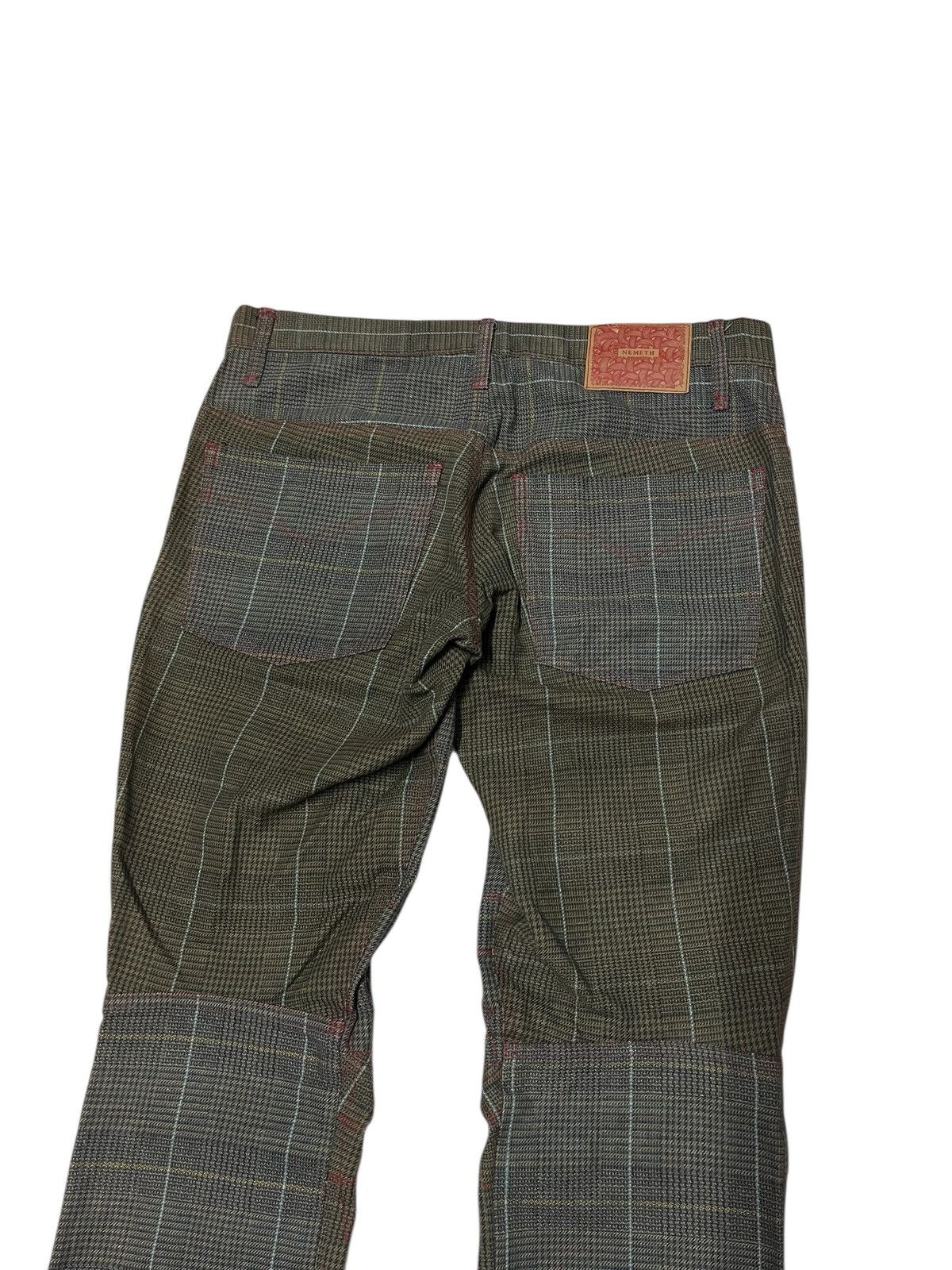 Christopher Nemeth 🔥Christopher Nemeth Distressed Check Embroidered Pants Size US 34 / EU 50 - 4 Thumbnail