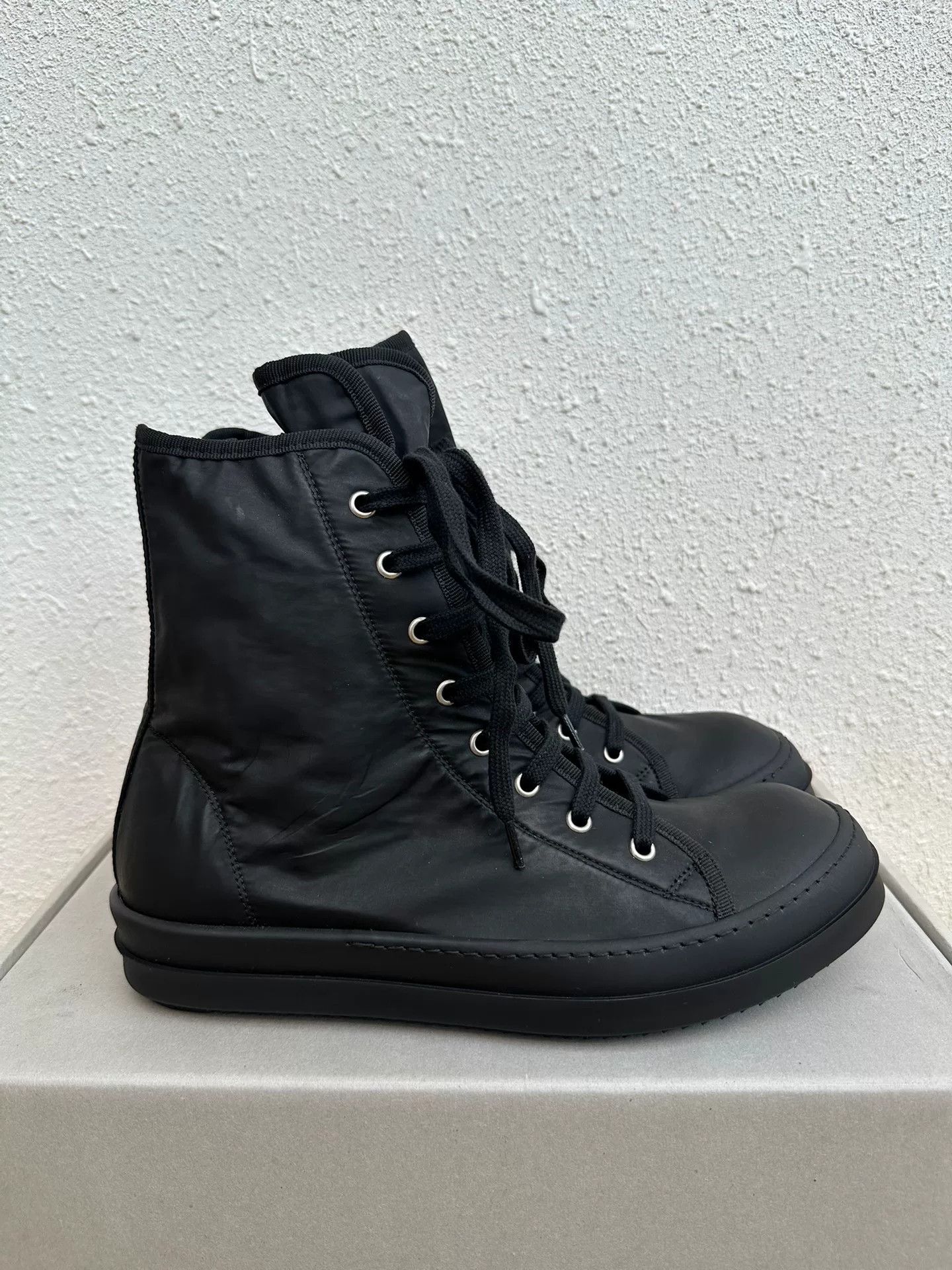 Rick Owens High-Top Black Sneakers