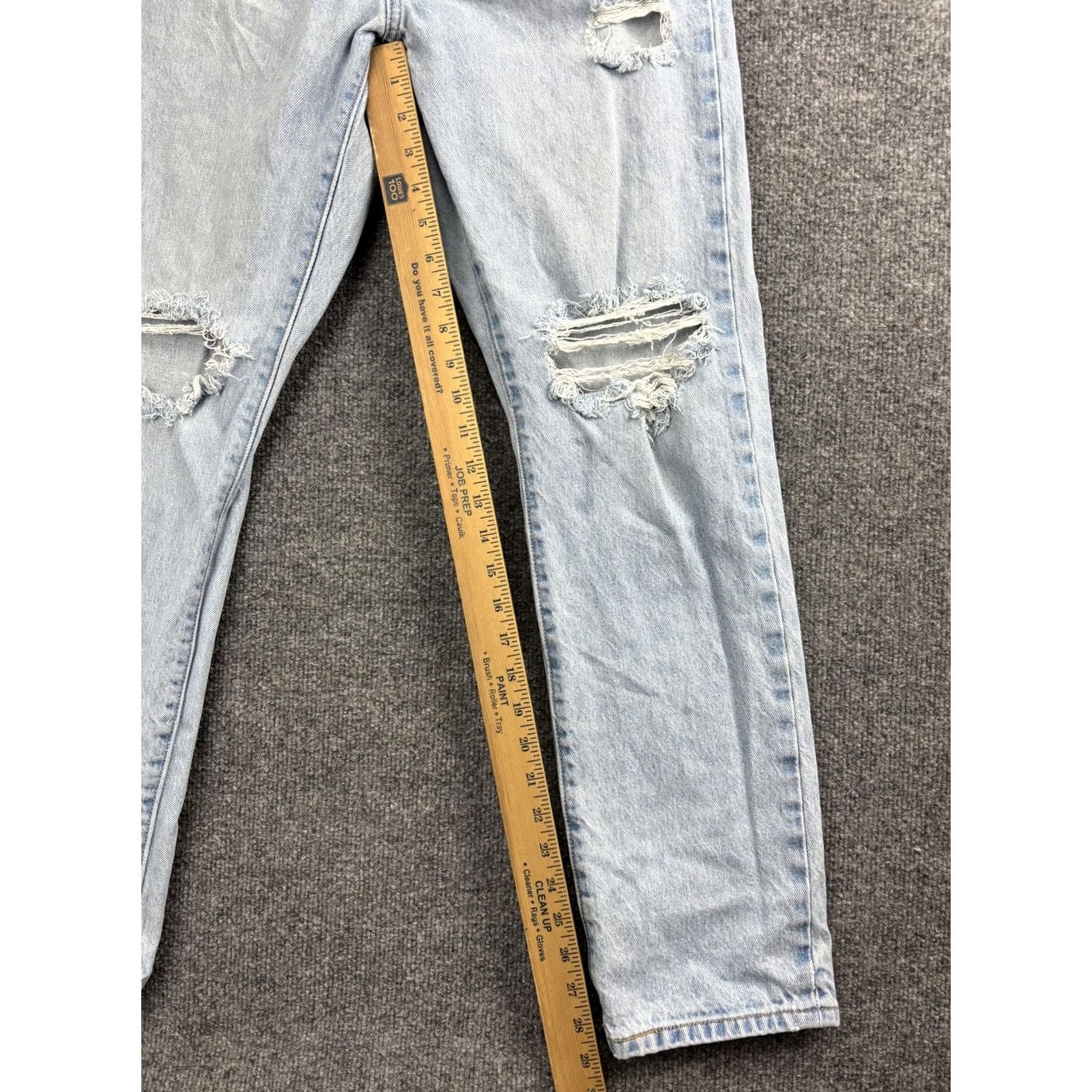 Levi's Levi's 501 Jeans Mens 28x30 Light Wash Distressed Button Fly Denim High Rise Size US 28 / EU 44 - 5 Thumbnail