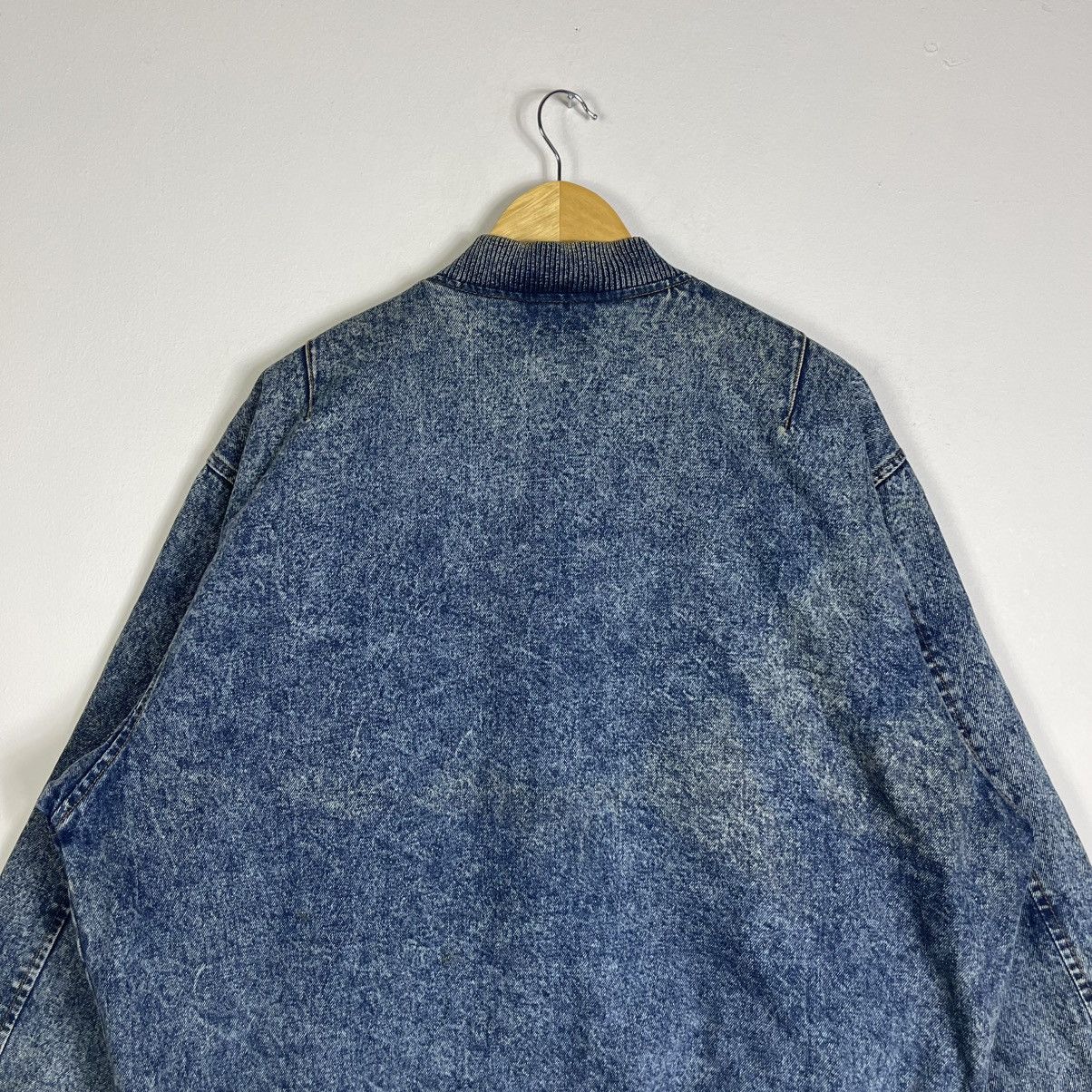 Indigo × Issey Miyake × Japanese Brand Vintage Berkshine Inspired Issey Miyake Indigo Denim Bomber Size US L / EU 52-54 / 3 - 5 Thumbnail