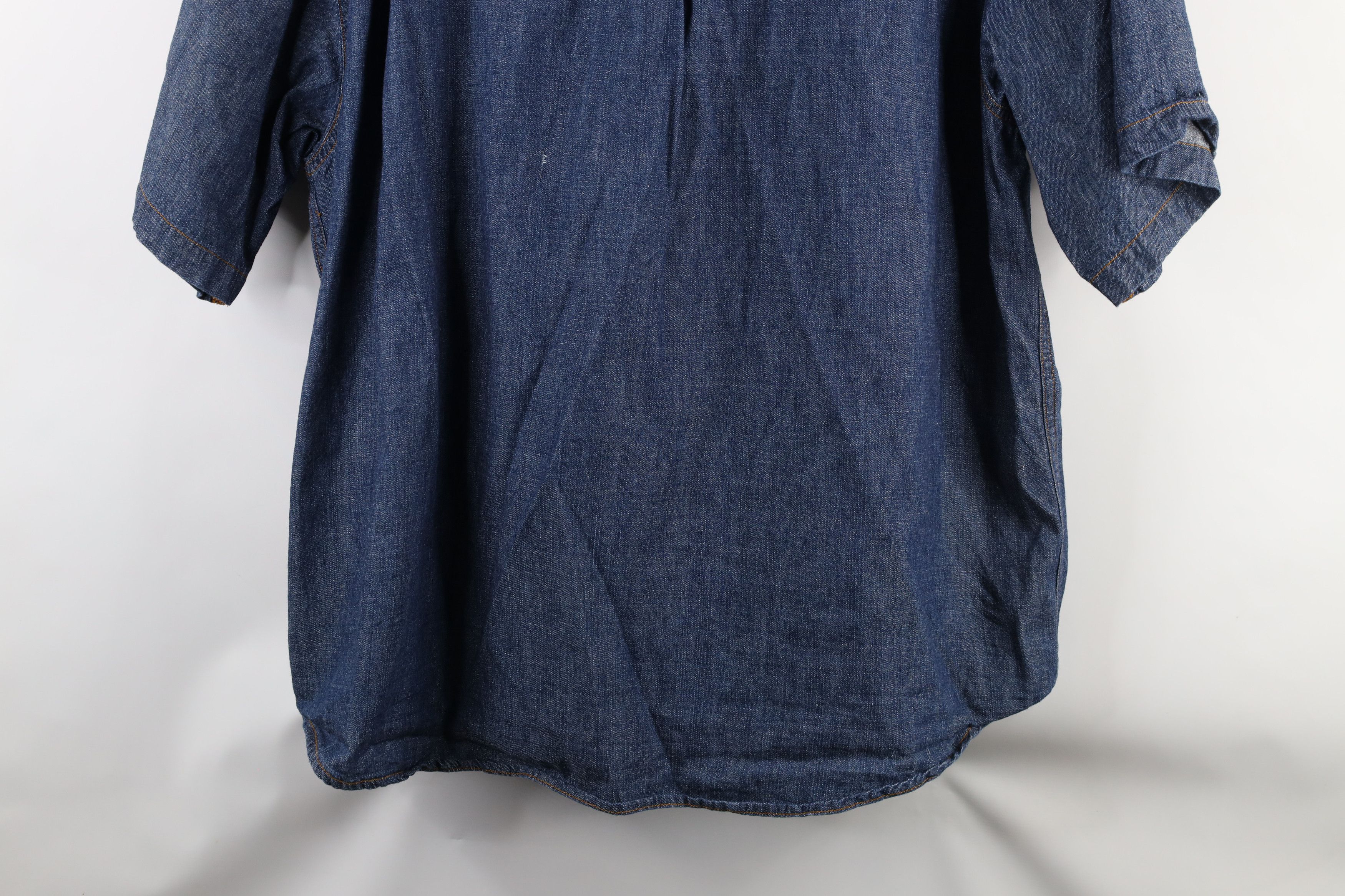 Vintage Vintage 90s Streetwear Denim Jean Collared Button Shirt Size US XXL / EU 58 / 5 - 10 Thumbnail