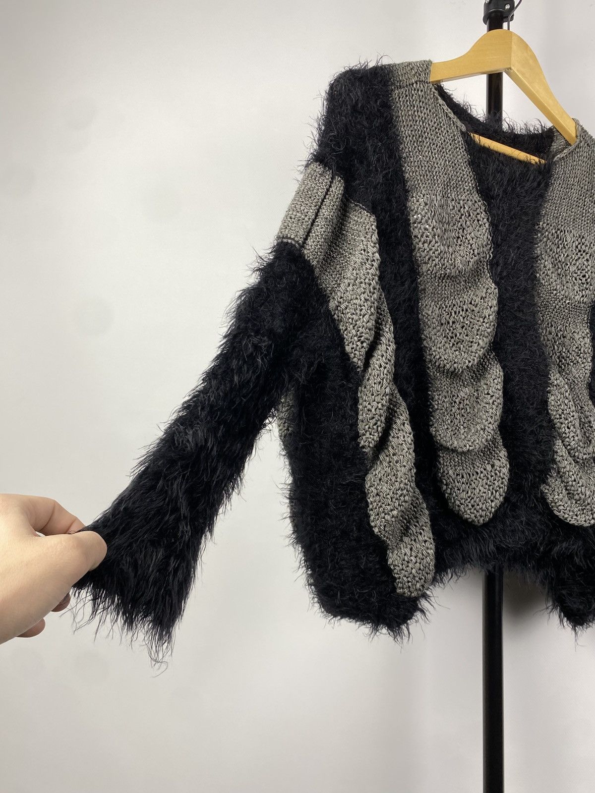 Vintage Y2K Crazy Fuzzy Mohair Sweater Avant-Garde STYLE