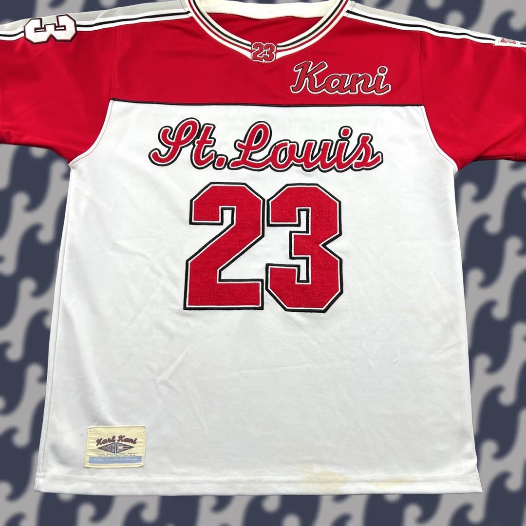 Karl Kani Karl Kani Football Jersey Mens 2XL XXL St. Louis #23 Red White Urban League Shirt Short Sleeve Sports Moisture Wicking Quick Dry Mens Size US XXL / EU 58 / 5 - 1 Thumbnail