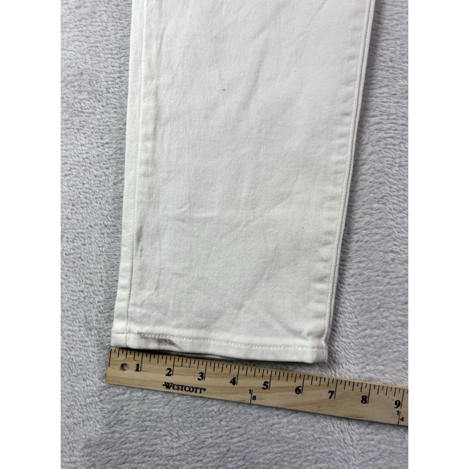 Levi's Levi's 501 Jeans Women's Mid Rise Distressed White Denim 24 Regular Tapered Size 42" / US 20 - 5 Thumbnail