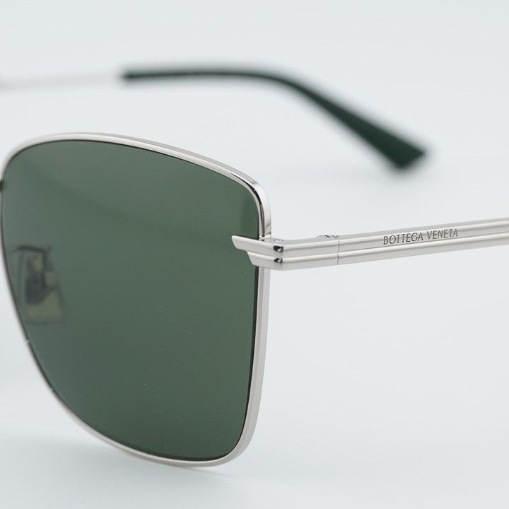 Bottega Veneta Bottega Veneta BV1237S 003 Sunglasses Silver Square Frame Size ONE SIZE - 10 Thumbnail