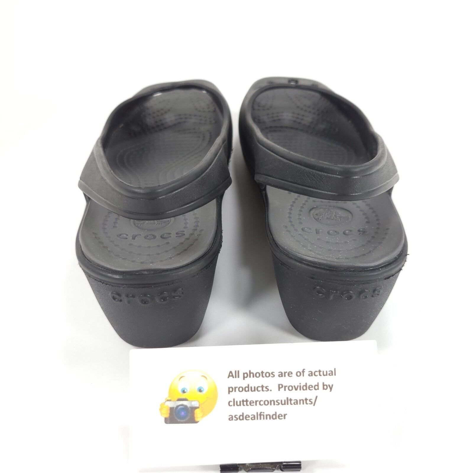 Crocs Crocs Slip on Casual Ballet Flat Womens Size 10 Black Rubber Size US 10 / IT 40 - 3 Thumbnail