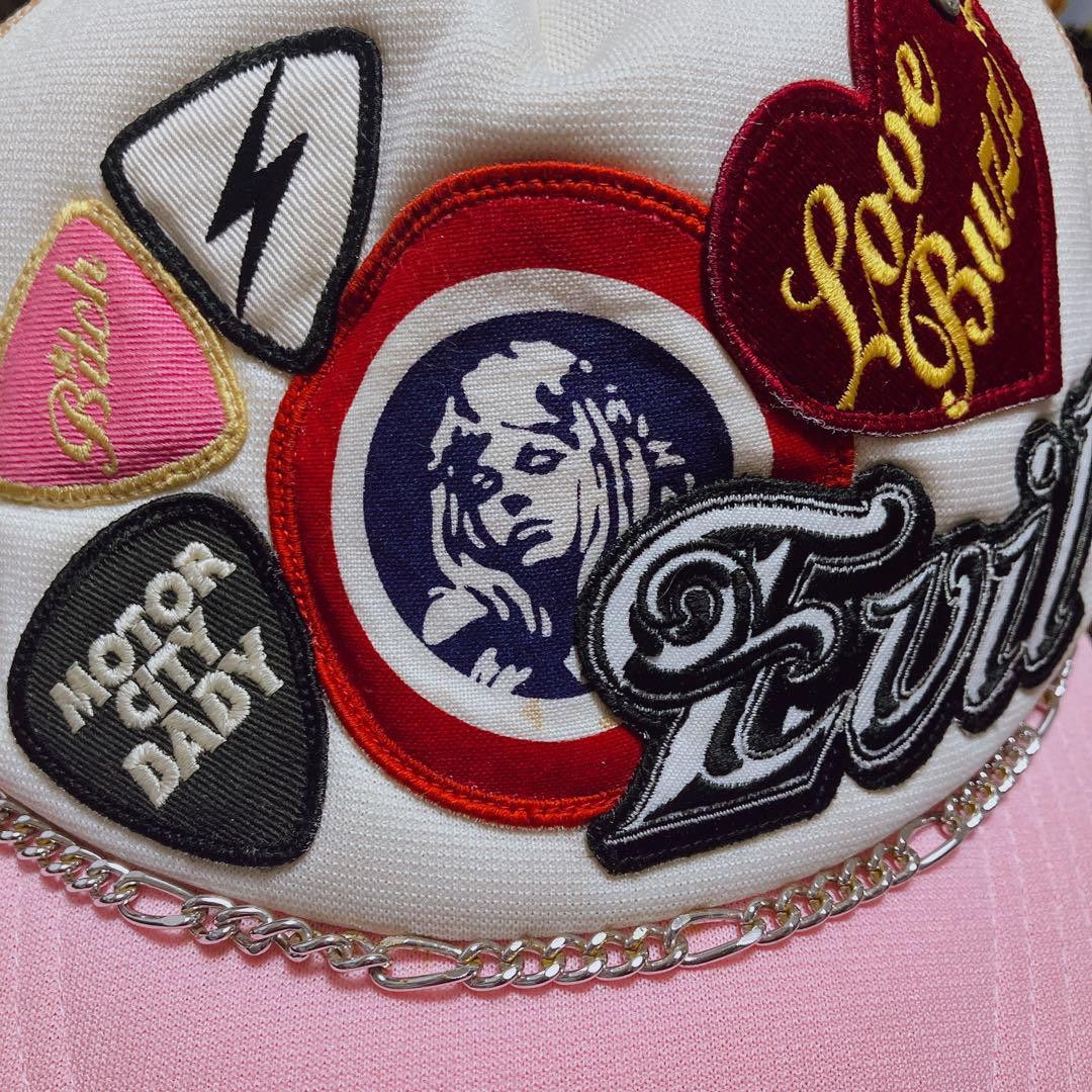 Hysteric Glamour *rare* Hysteric Glamour Pink Trucker Patch Chain Hat Size ONE SIZE - 6 Thumbnail