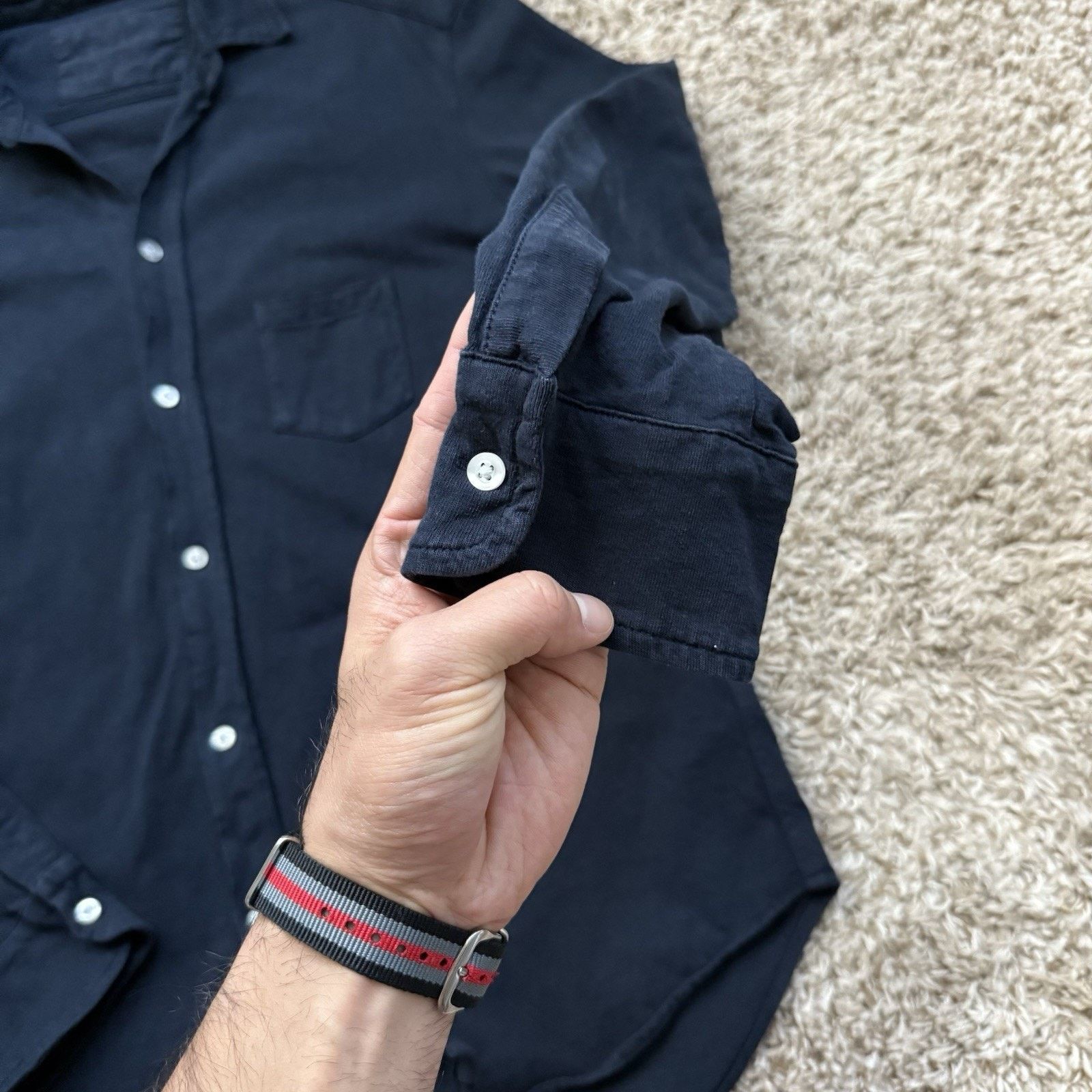 Frank & Eileen Frank & Eileen Button Up Shirt Navy Blue Cotton Labeileen HJ Size M / US 6-8 / IT 42-44 - 4 Thumbnail