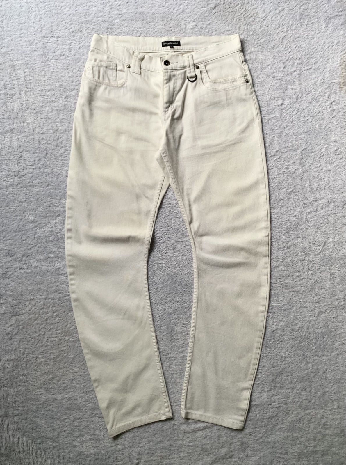 semanticdesign Japanese brand semantic design curved denim pants Size US 32 / EU 48 - 1 Thumbnail