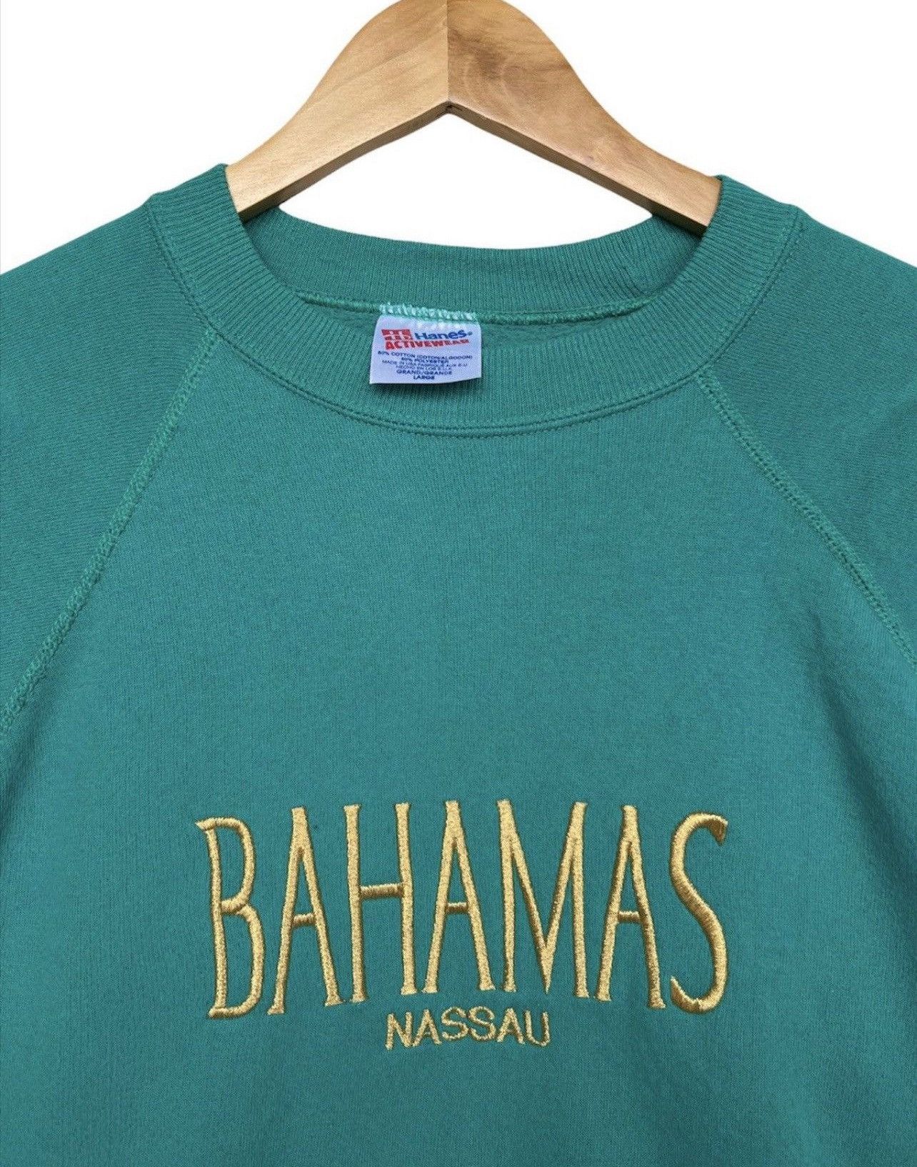 Vintage Vintage 90s State Bahamas Nassau Green Sweatshirt Size US M / EU 48-50 / 2 - 4 Thumbnail
